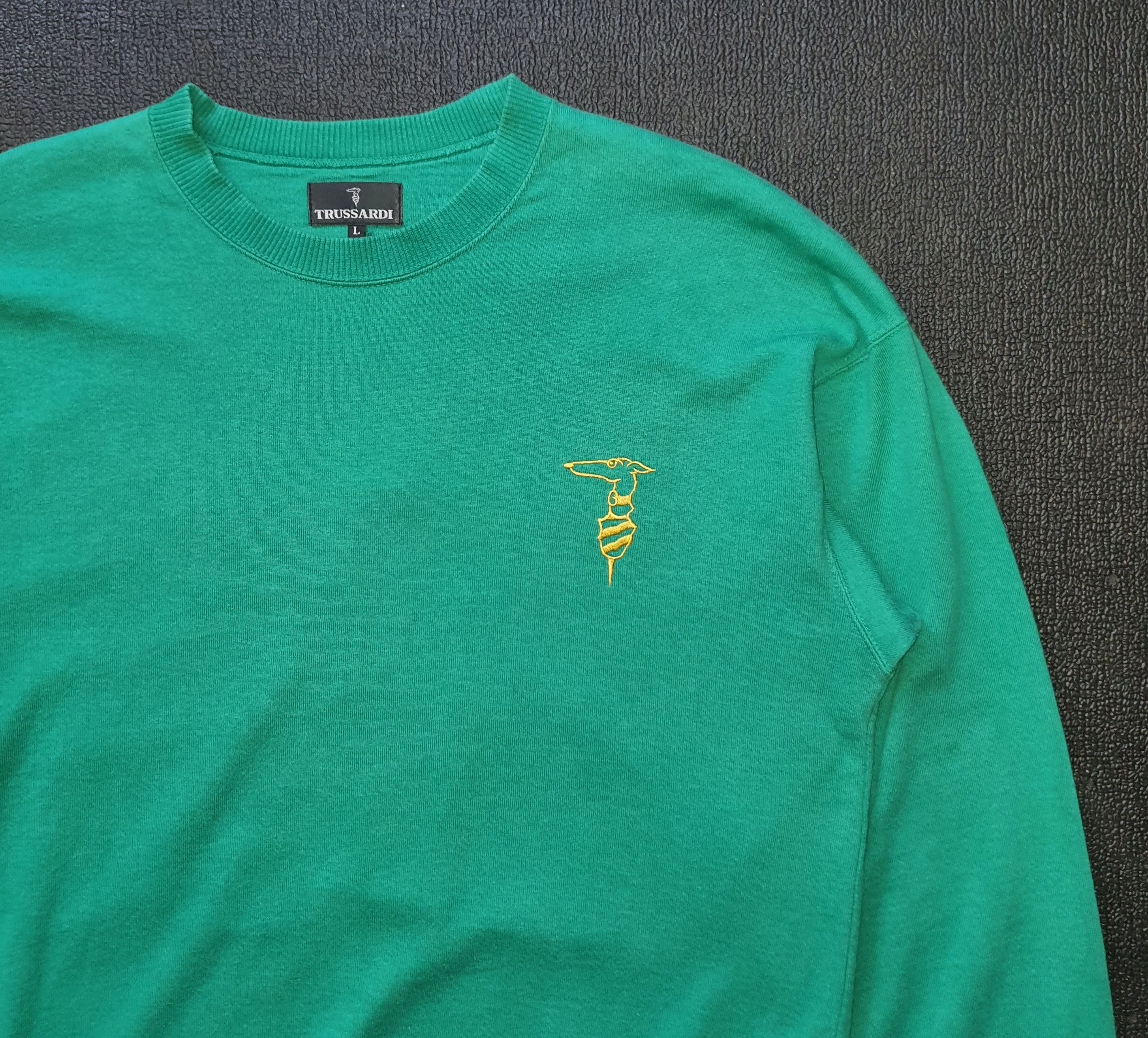 Trussardi × Vintage TRUSSARDI 1990s sweatshirt pullover 90s size Large Size US L / EU 52-54 / 3 - 6 Thumbnail