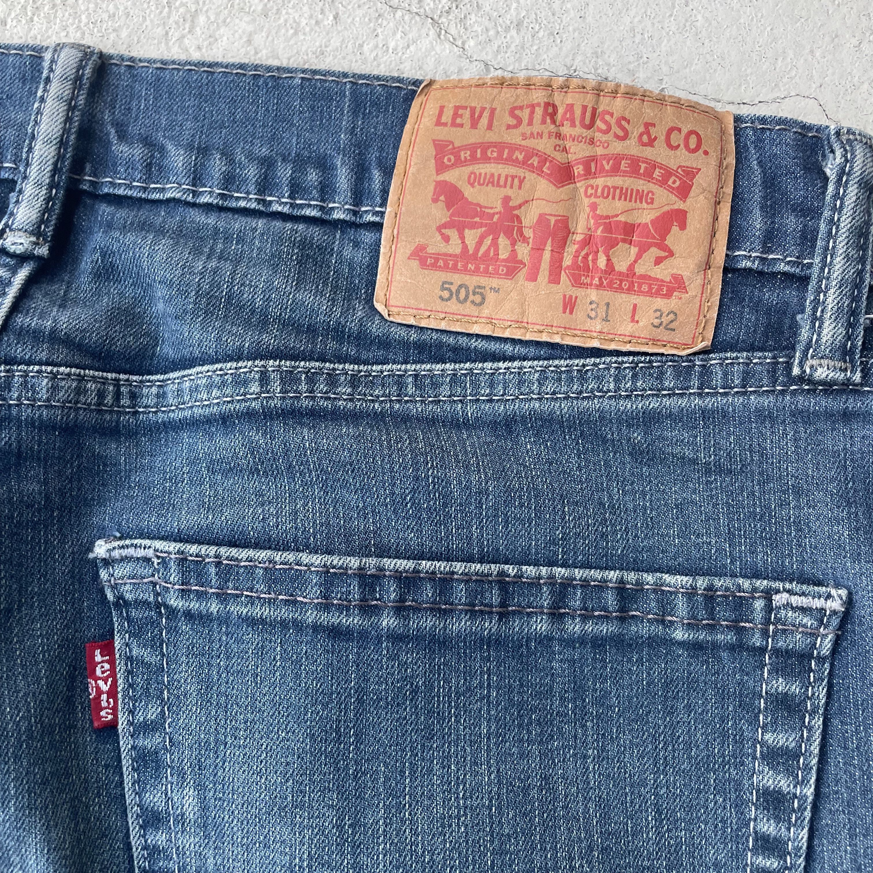 Levi's Levi's 505 Straight Leg Jeans Dark Wash Size US 31 - 4 Thumbnail