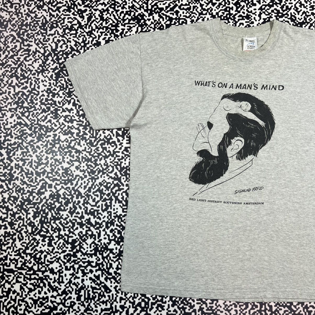 Vintage Vintage 90s Sigmund Freud Whats On Mans Mind T-shirt Size US XL / EU 56 / 4 - 2 Thumbnail