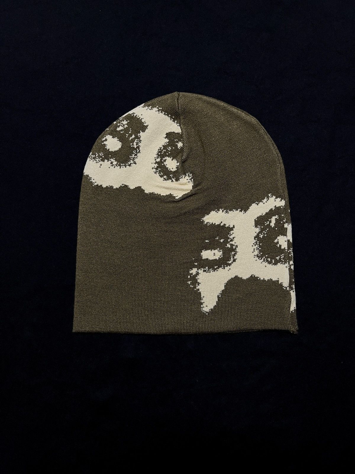 Japanese Brand In Your Eyes Reversible Olive No Cuff Knit Beanie OS Size ONE SIZE - 5 Thumbnail