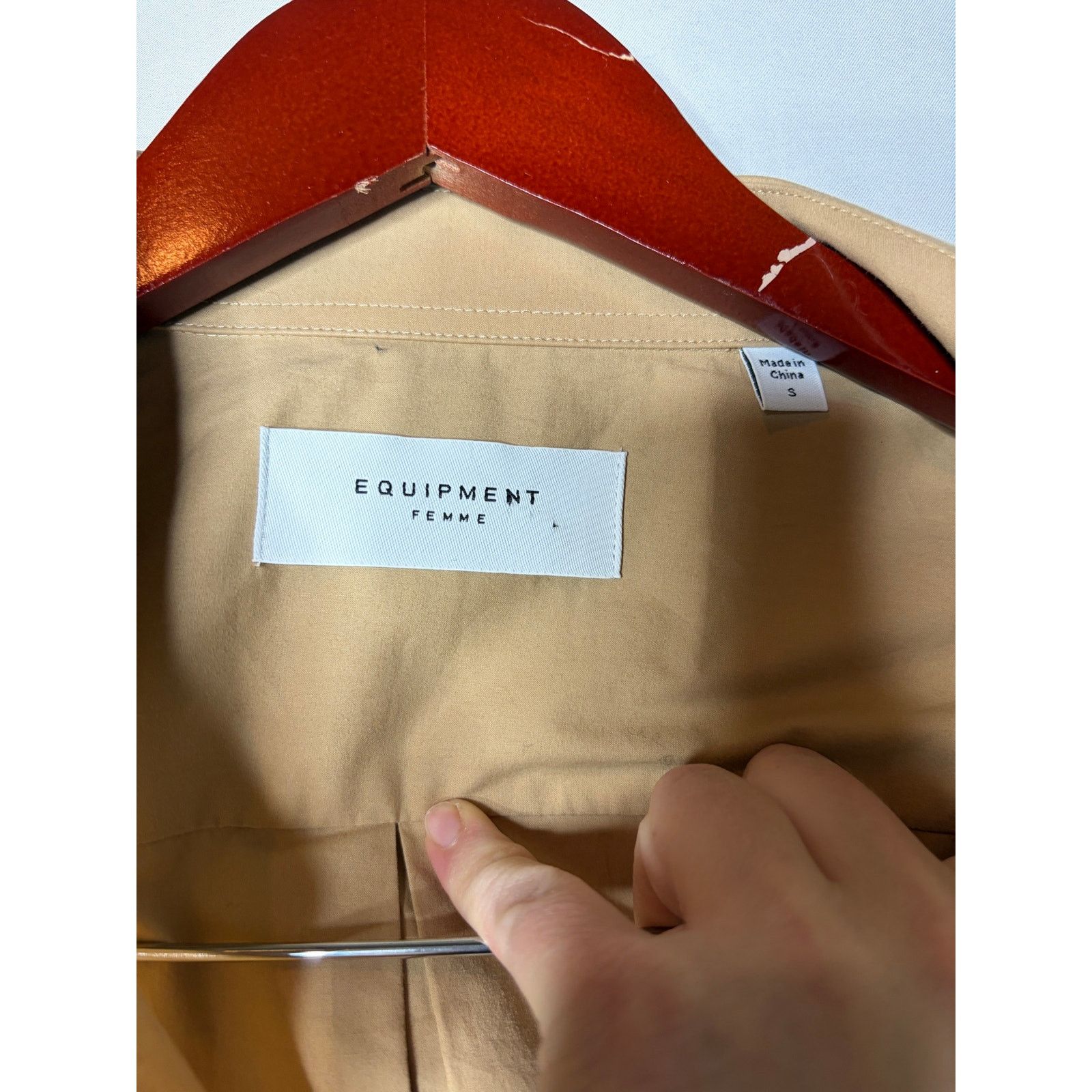 Equipment Equipment Femme Tan cotton button down blouse shirt sz S Size S / US 4 / IT 40 - 3 Thumbnail