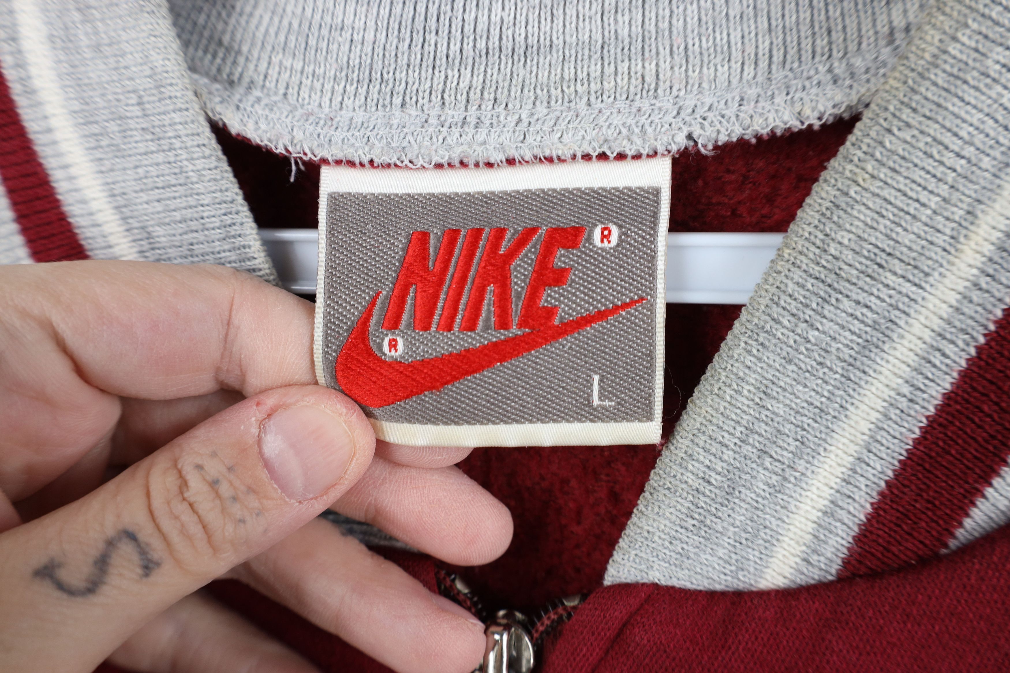 Nike Vintage 80s 90s Nike Mini Swoosh Full Zip Track Jacket USA Size US L / EU 52-54 / 3 - 9 Thumbnail