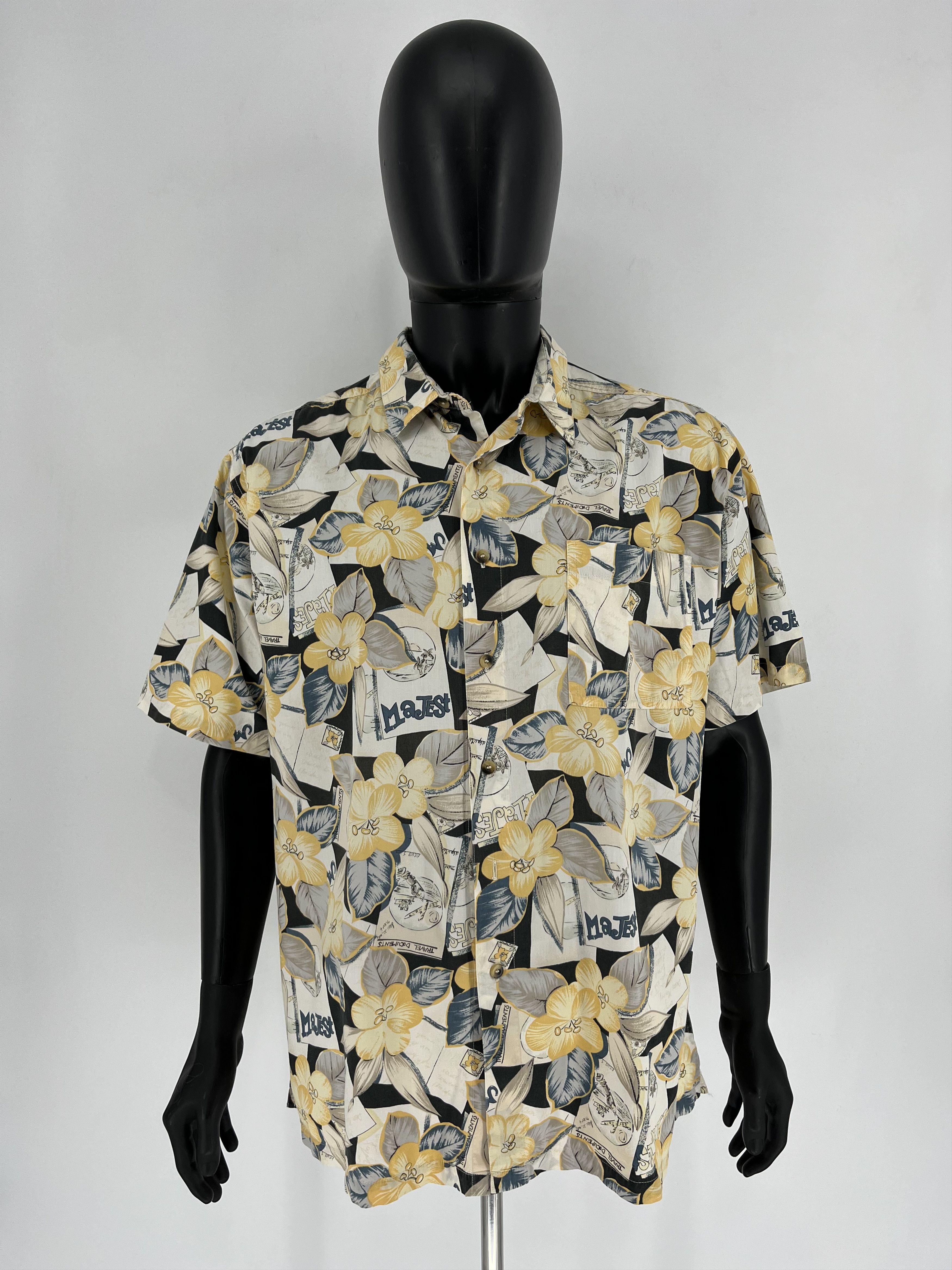 Vintage Vintage Art Streetwear Hawaiian Travis Scott style Size US L / EU 52-54 / 3 - 2 Thumbnail