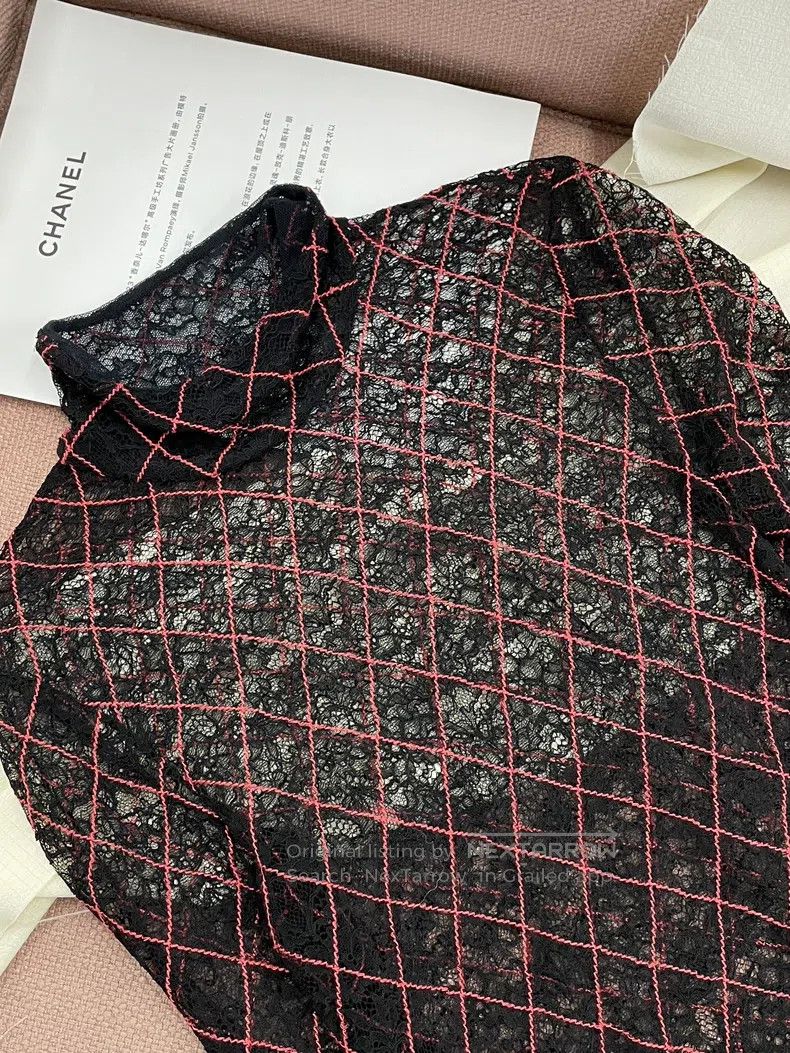 Chanel Chanel Forest Series Red Heavy Industry Lace Twill Pattern Size XS / US 0-2 / IT 36-38 - 2 Thumbnail