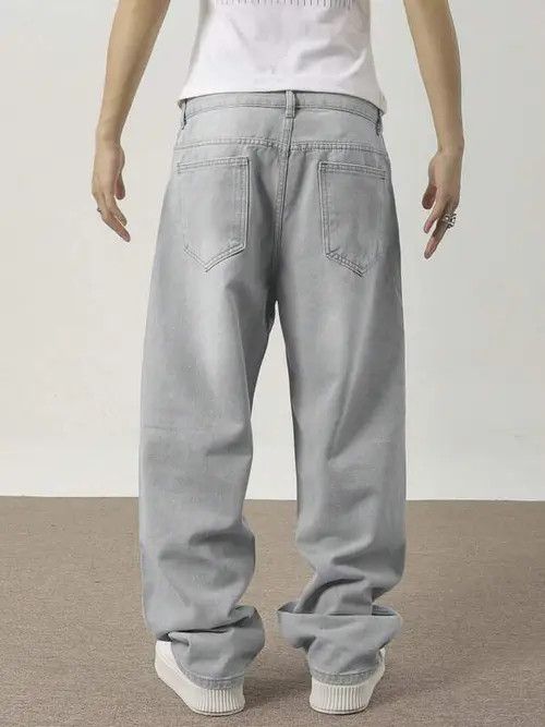 Jean Washed Baggy Denim Jeans Stacked Skate Size US 32 / EU 48 - 2 Thumbnail