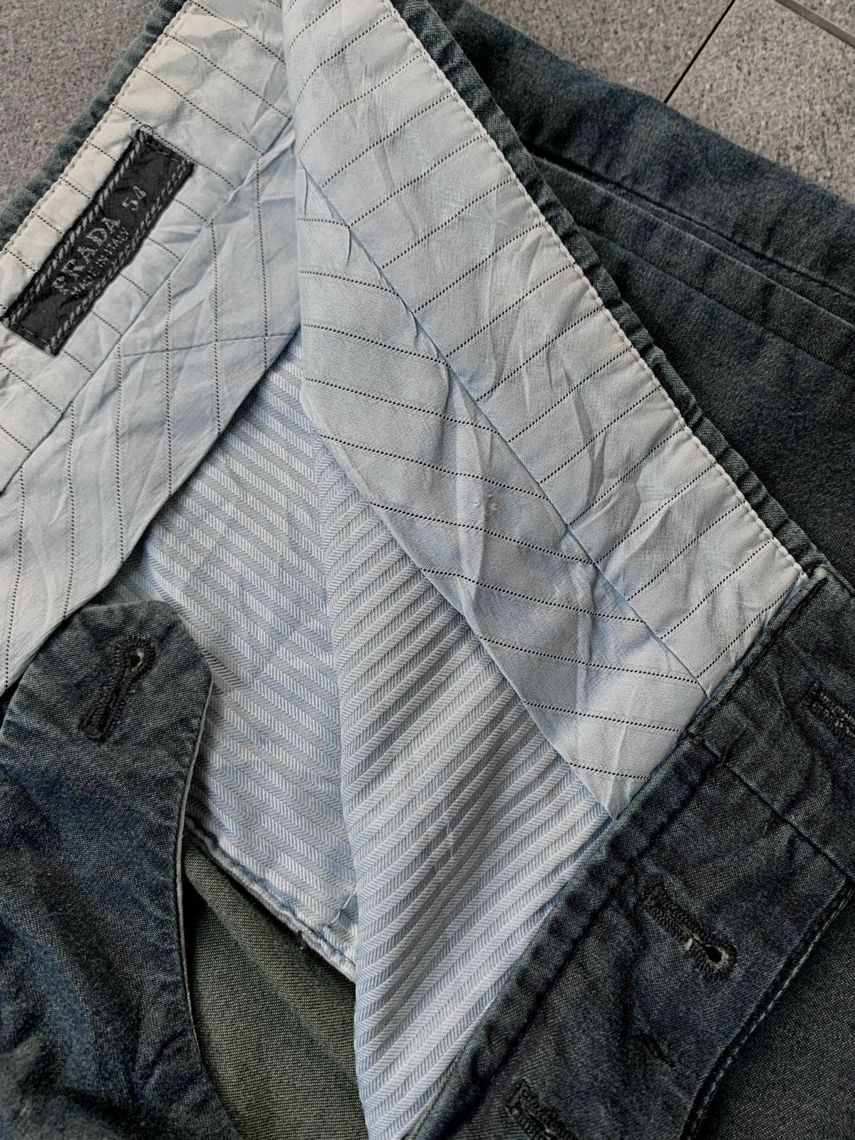 Prada FREE TAX! Washed Effect Loose Trousers Size US 33 - 9 Thumbnail