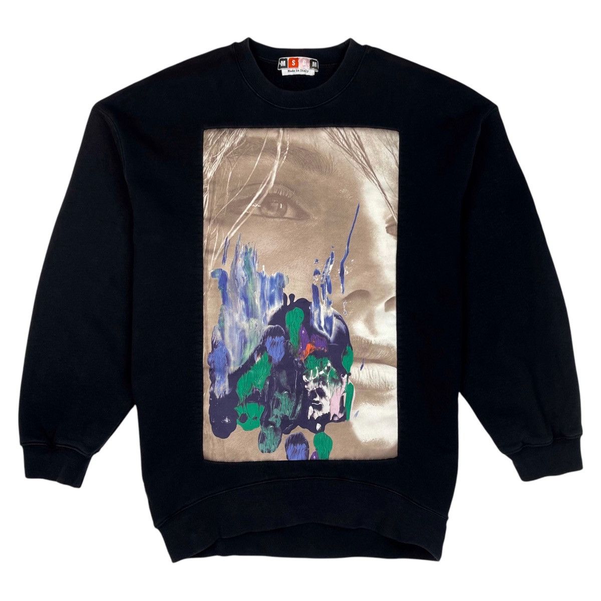 MSGM MSGM Graphic Print Oversized Pullover Crew Neck Sweatshirt Size US S / EU 44-46 / 1 - 3 Thumbnail