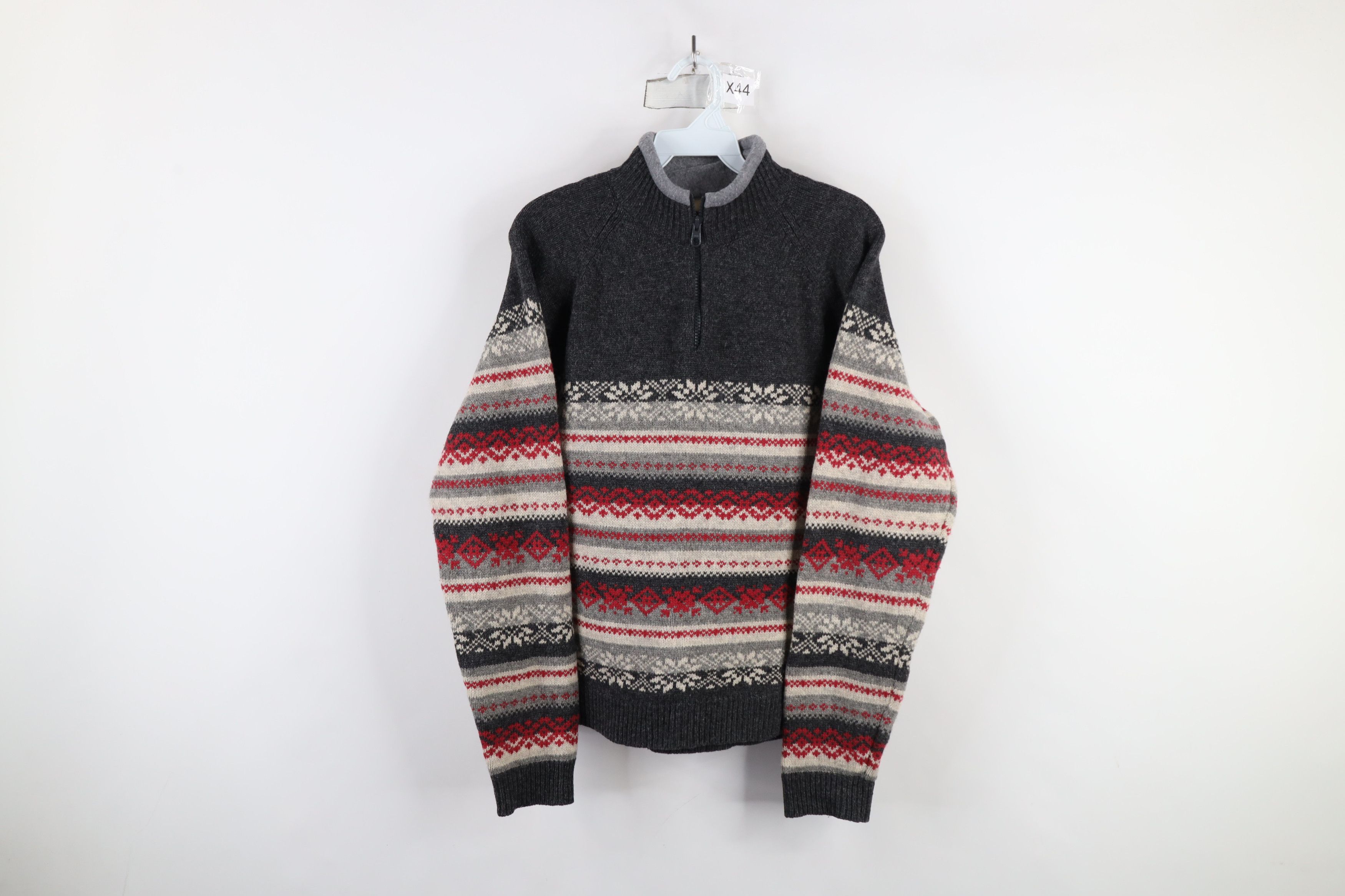 Vintage × Woolrich Woolen Mills Vintage Woolrich Knit Fair Isle Half Zip Pullover Sweater Size L / US 10 / IT 46 - 1 Thumbnail