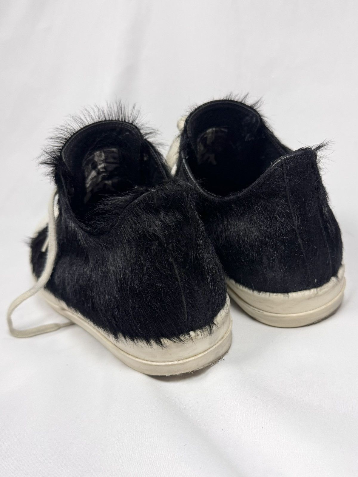 Rick Owens Rick Owens Mainline ‘Pony Hair’ Ramones Low Size US 12 / EU 45 - 5 Thumbnail
