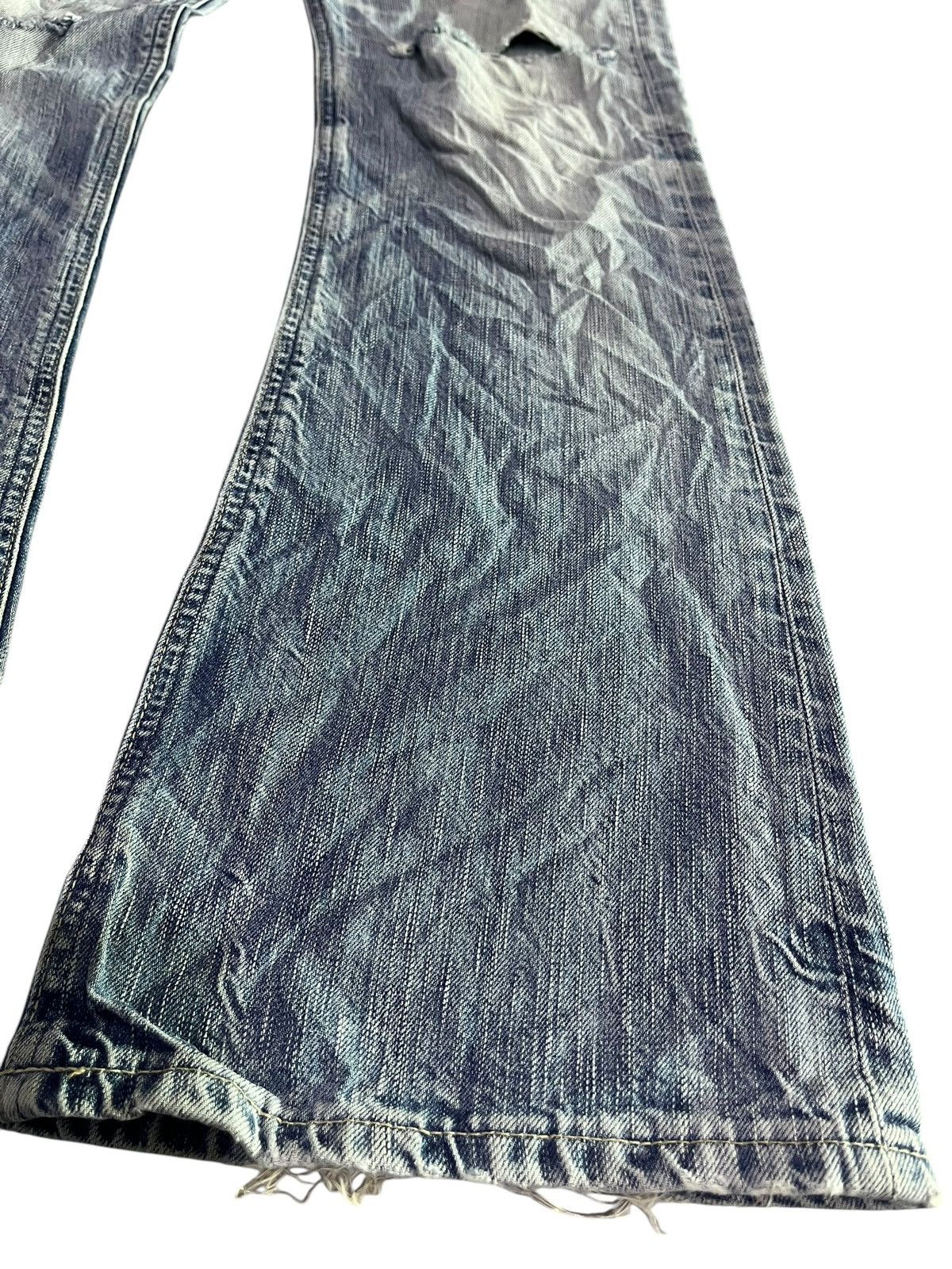 If Six Was Nine × Japanese Brand 🇯🇵 FLARE Y2K EDWIN BLUE TRIP 503 DENIM JEANS Size US 32 / EU 48 - 7 Thumbnail