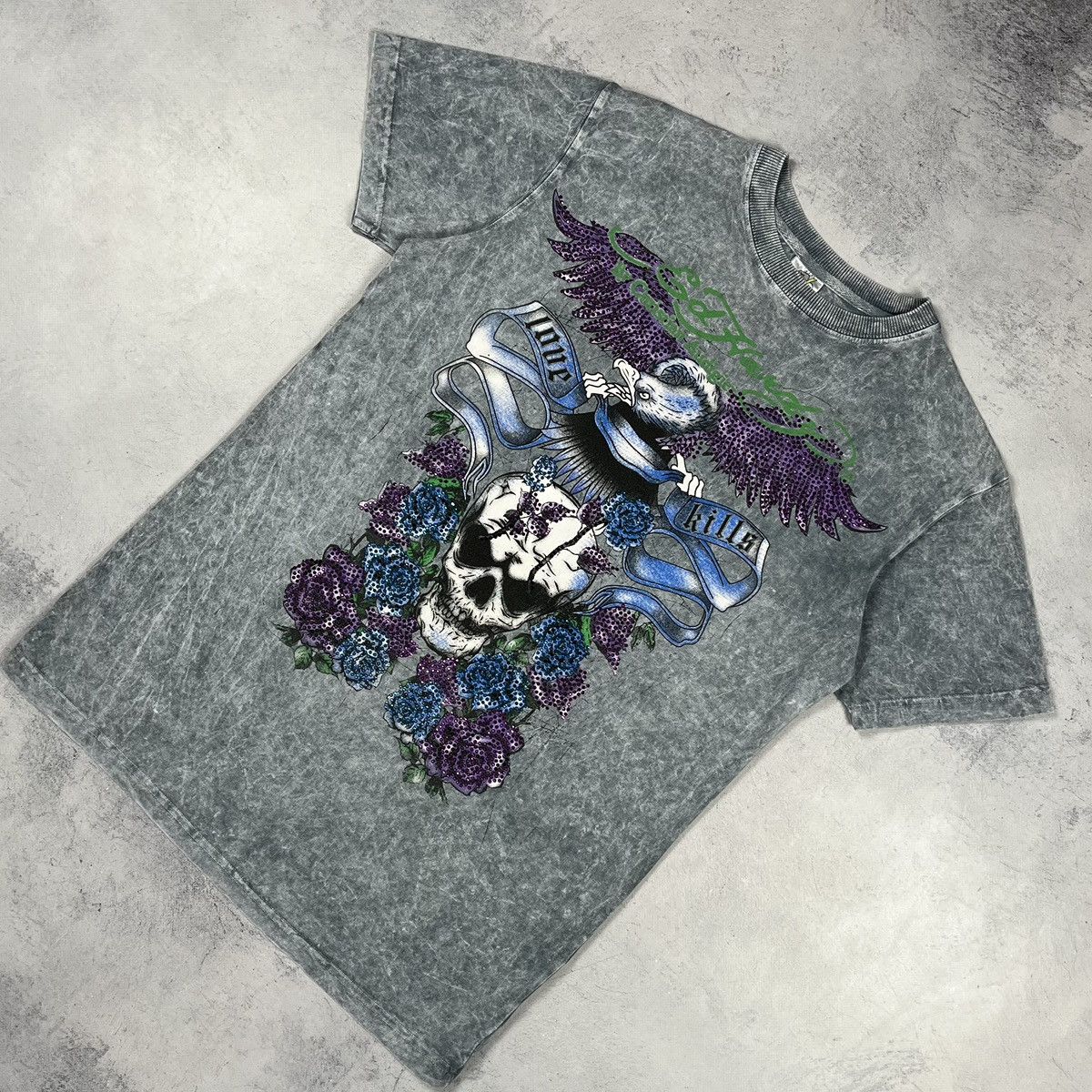 Ed Hardy Vintage Ed Hardy Y2K skulls tie-dye T shirt 00’s Size US M / EU 48-50 / 2 - 1 Thumbnail