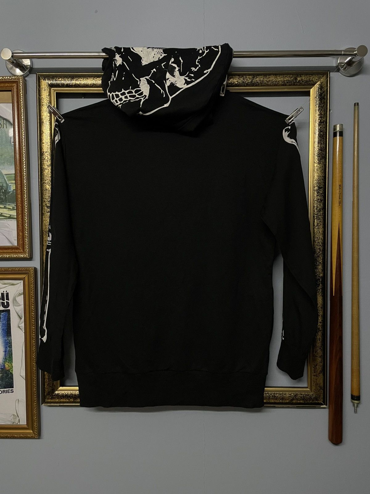 Japanese Brand Vintage 1990s Japan Designer Glad News Skeleton Art Hoodie Size US M / EU 48-50 / 2 - 6 Thumbnail