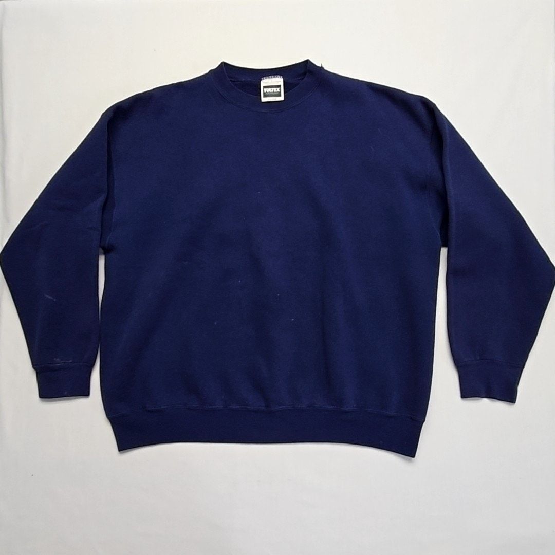 Tultex Vintage Blank Sweatshirt Navy Blue Tultex XL Crewneck 90s Size US XL / EU 56 / 4 - 1 Thumbnail