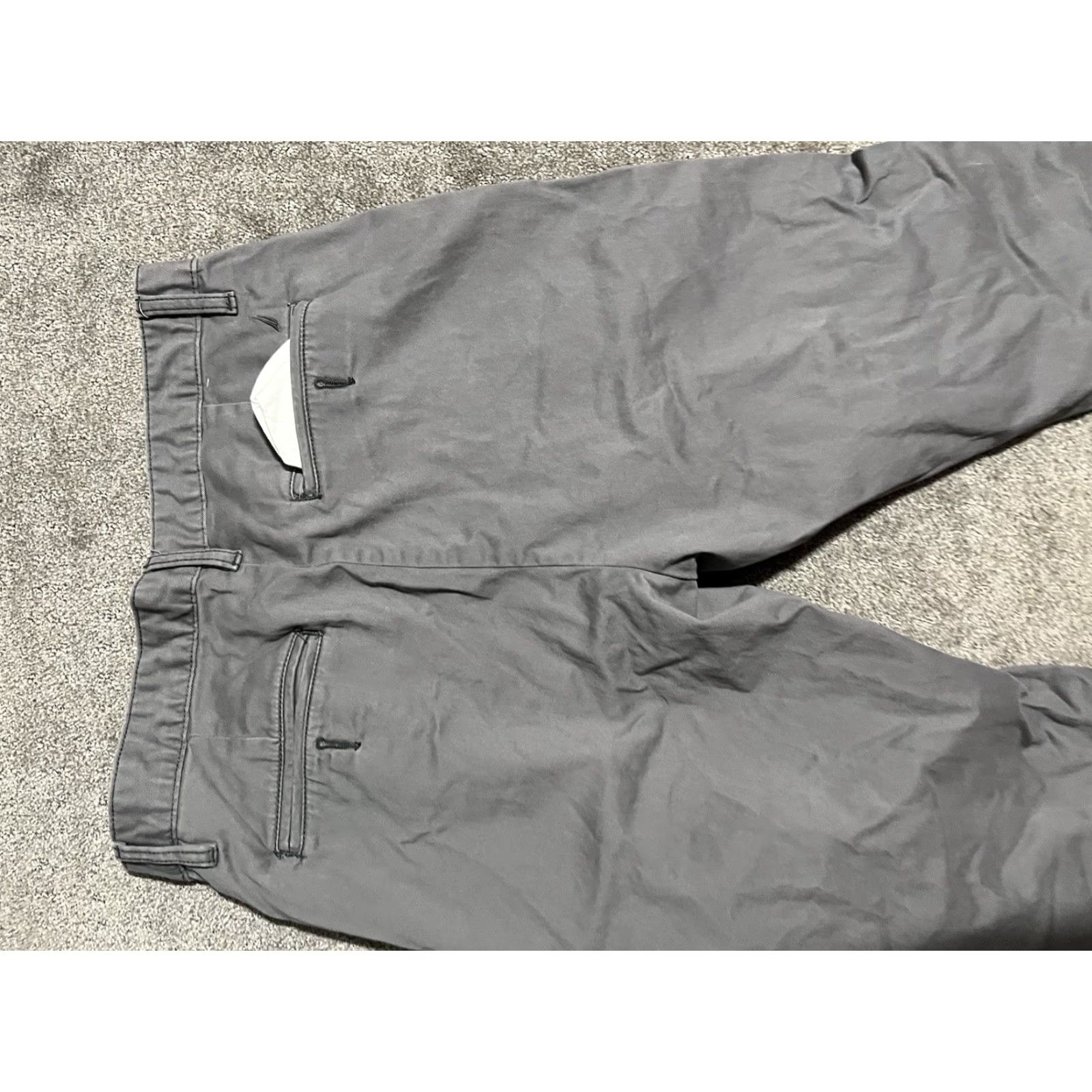Nautica Nautica Mens Regular Fit Flat Front Pants Gray Hemmed 34x25 The Deck Pant Chino Cotton Flat Front Mens Pants Size 34 Gray Size US 34 / EU 50 - 4 Thumbnail