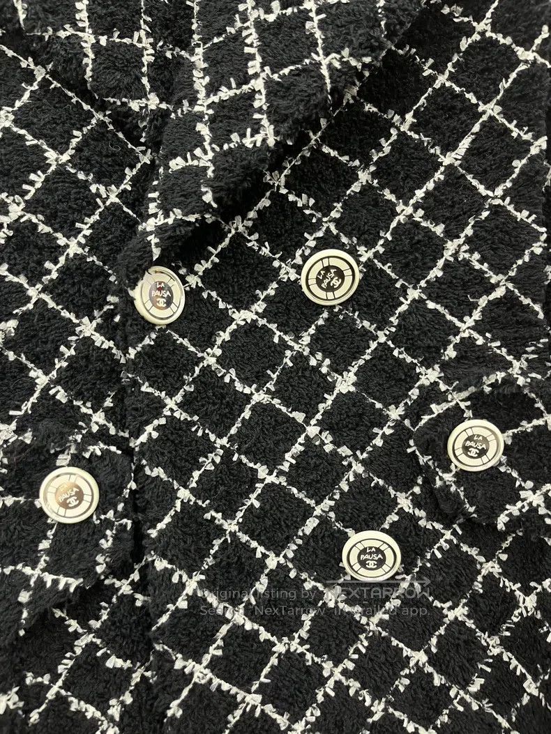 Chanel Chanel Cruise series black and white plaid tweed jacket Size XXS / US 00 / IT 34 - 2 Thumbnail