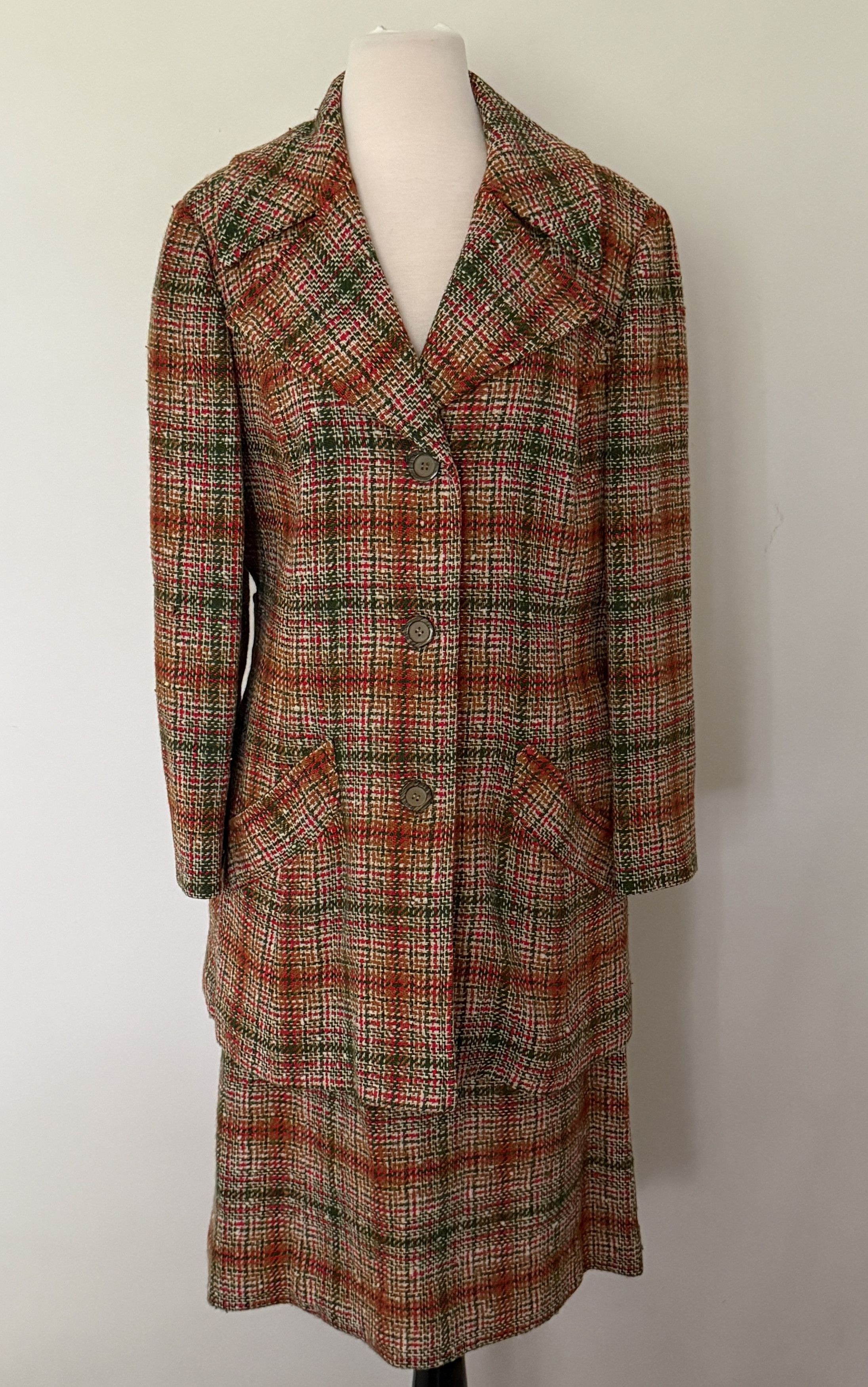 Pendleton Pendleton Wool Plaid 3 Piece Suit Blazer Skirt Trousers Size 40" / US 18 - 2 Thumbnail