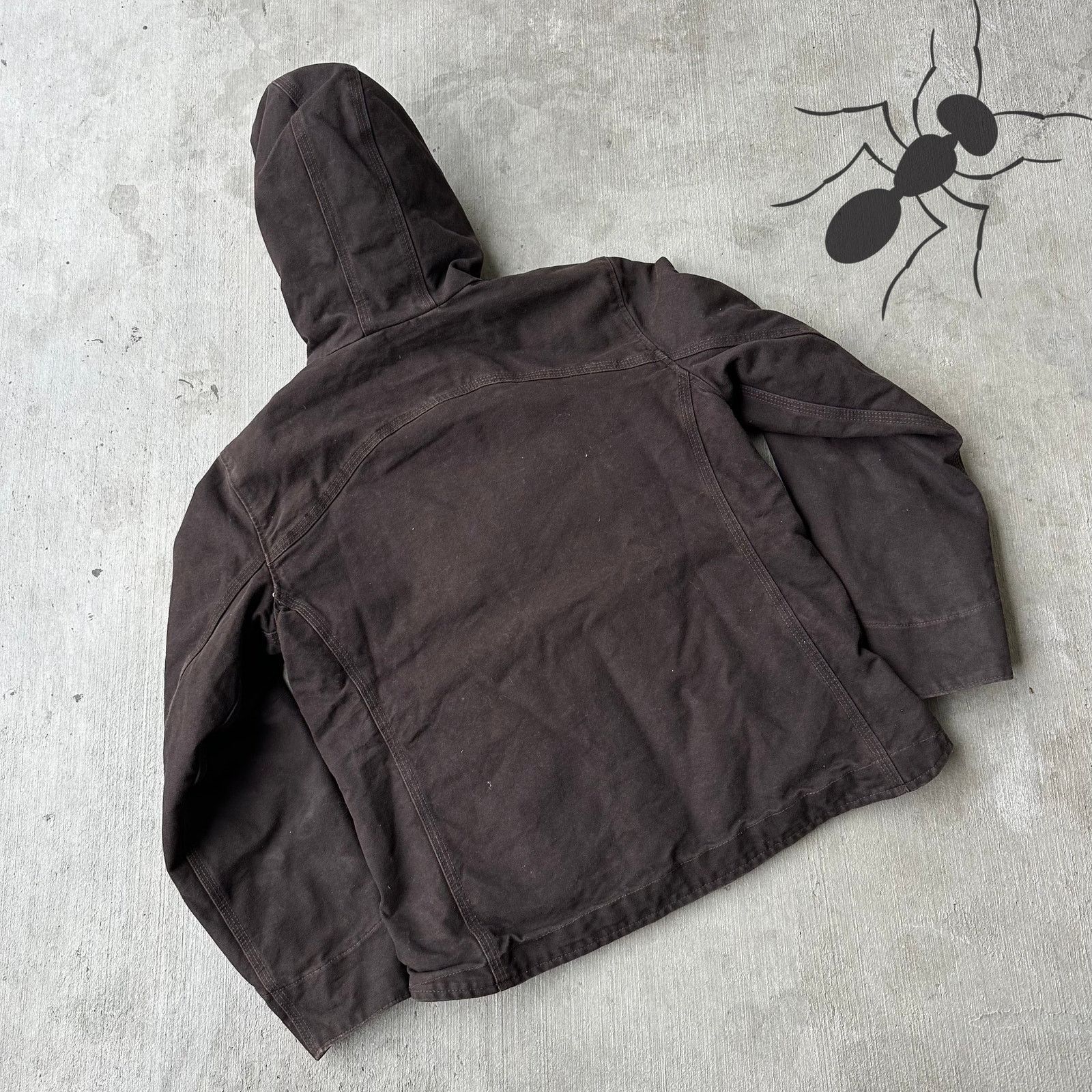 Carhartt × Vintage Carhartt DKB brown Sherpa hooded work wear jacket Size US S / EU 44-46 / 1 - 6 Thumbnail