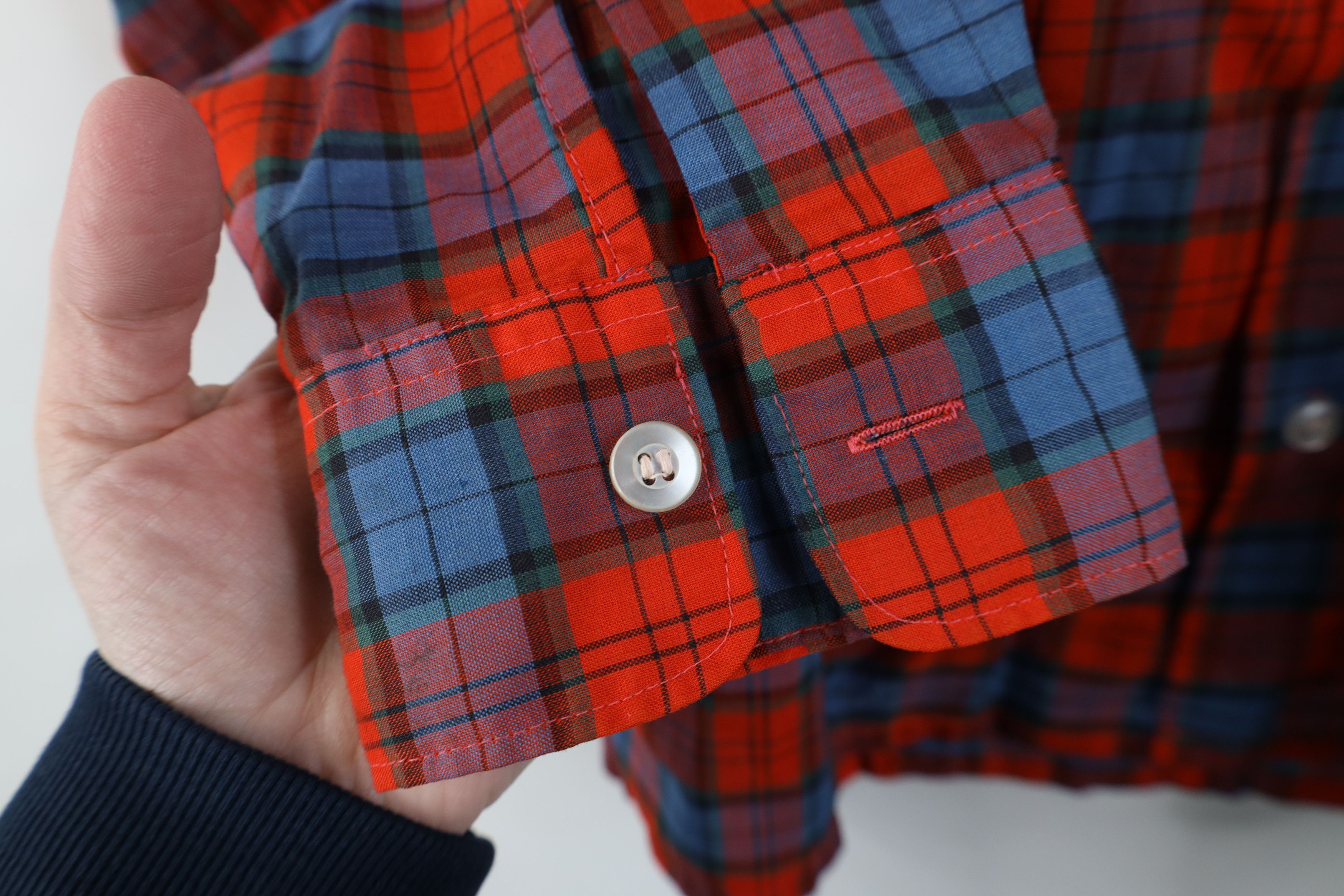 Vintage Vintage 60s Streetwear Collared Button Shirt Red Plaid Size US M / EU 48-50 / 2 - 7 Thumbnail