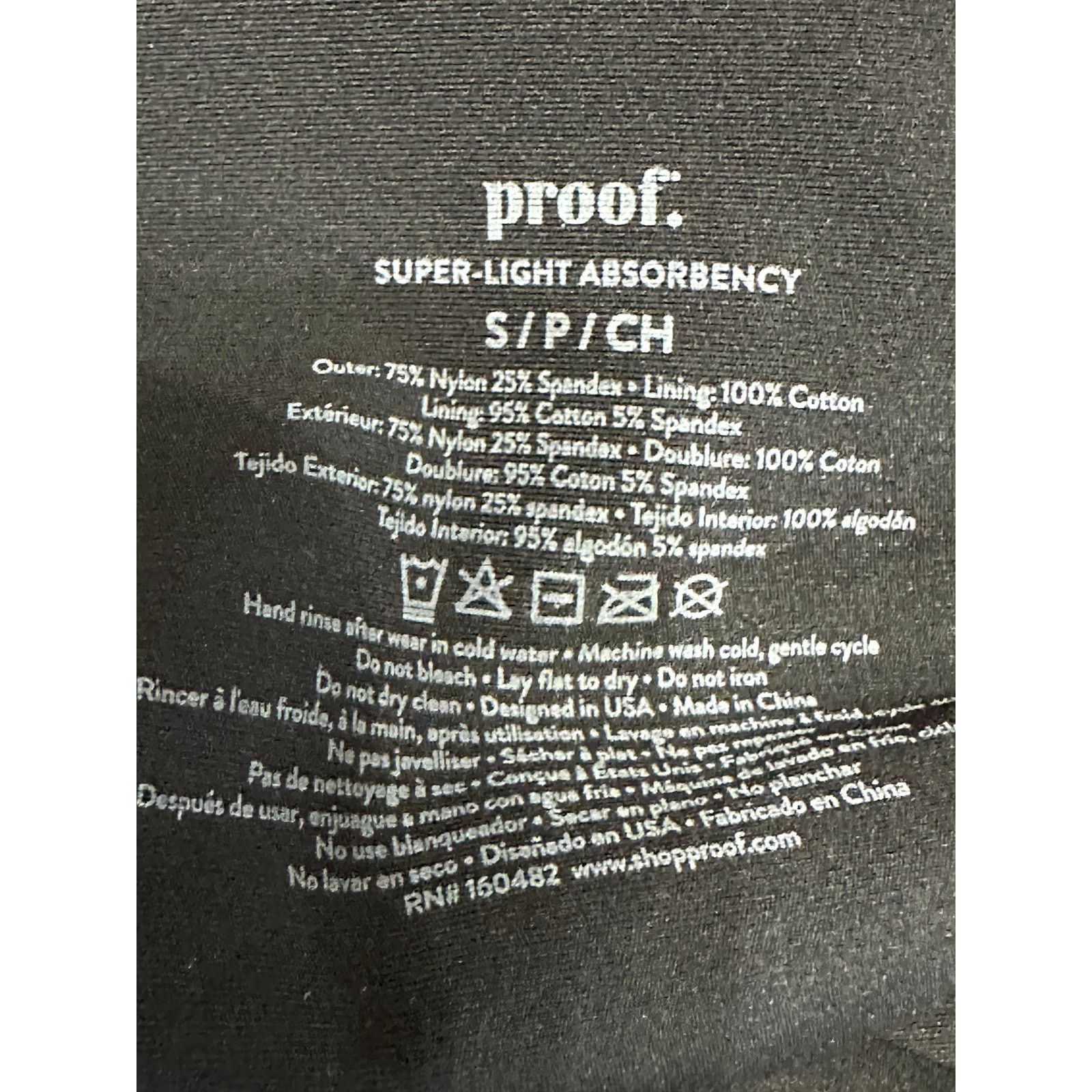 Other Proof Hipster Panties High-Quality Light Absorbency Black S Size ONE SIZE - 7 Thumbnail