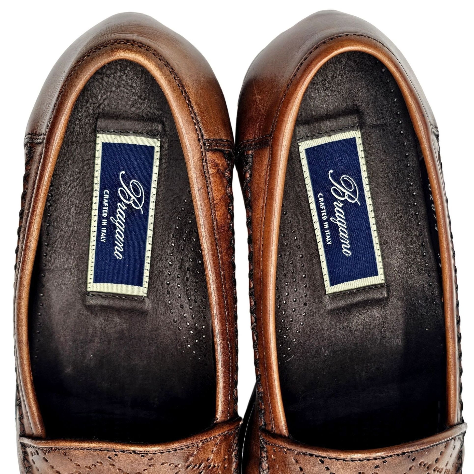 Bragano × Cole Haan NEW Vintage Bragano Cole Haan Men's 7.5M Brown Leather Dress Size US 7.5 / EU 40-41 - 8 Thumbnail