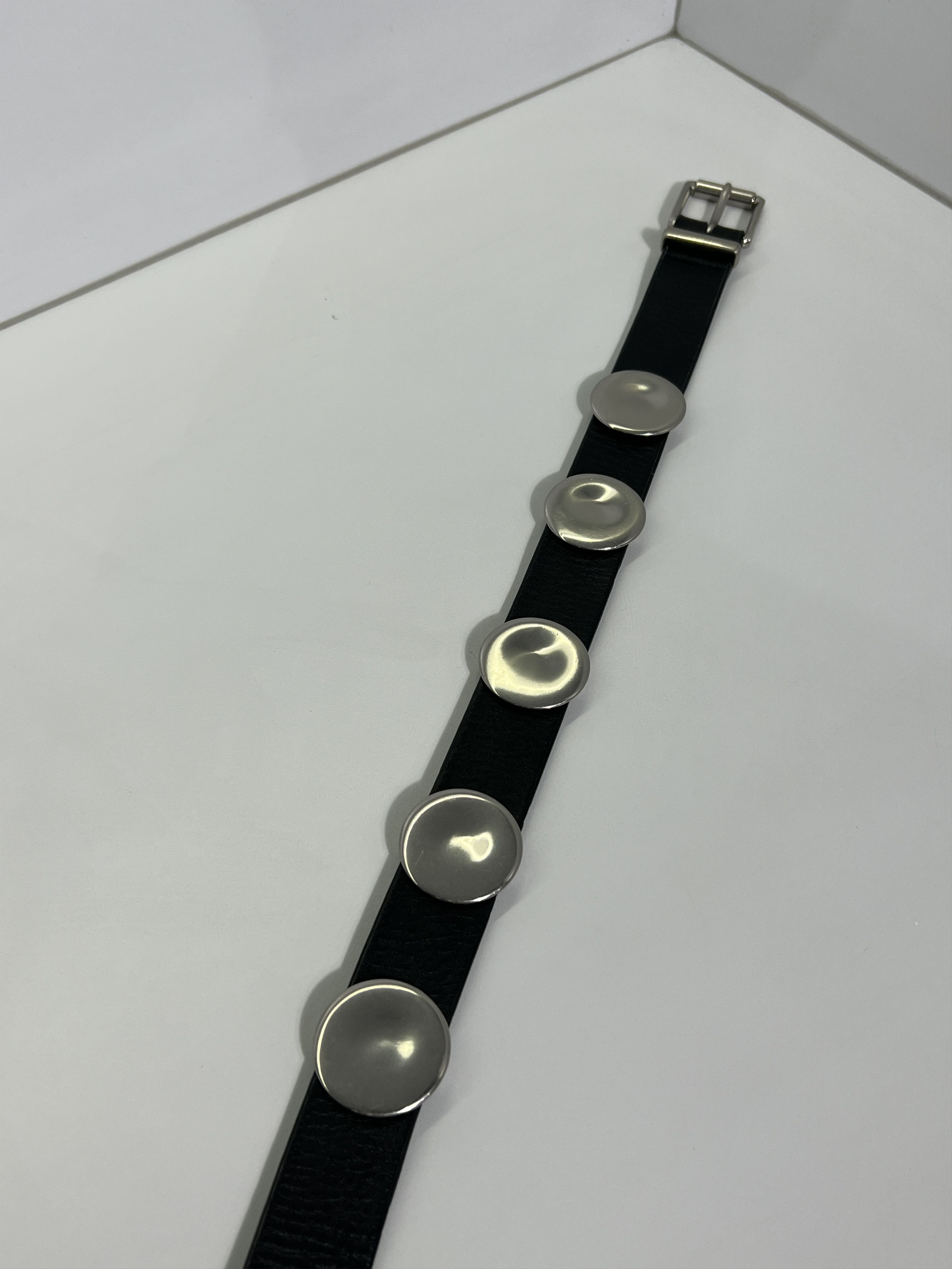 Bottega Veneta Bottega Veneta Studded Leather Belt Black 34inches / 85cm Size 34 - 2 Thumbnail