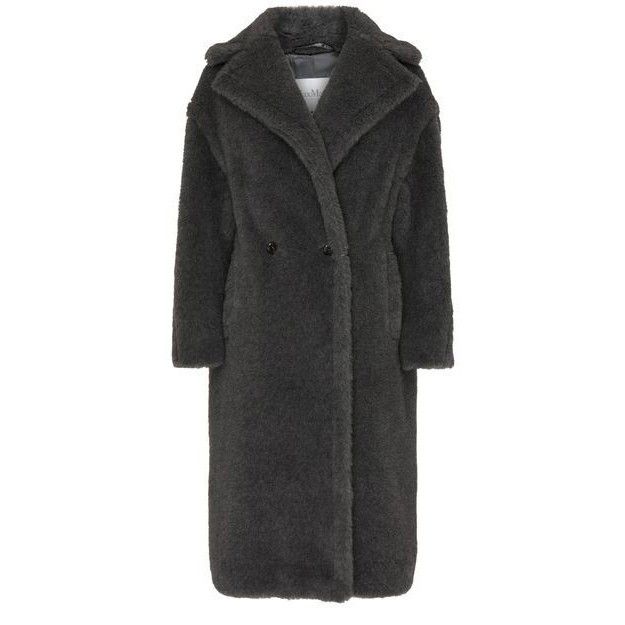 Max Mara MAX MARA Teddy Fuzzy Black Wool Long Coat New & Authentic (W Size L / US 10 / IT 46 - 1 Thumbnail