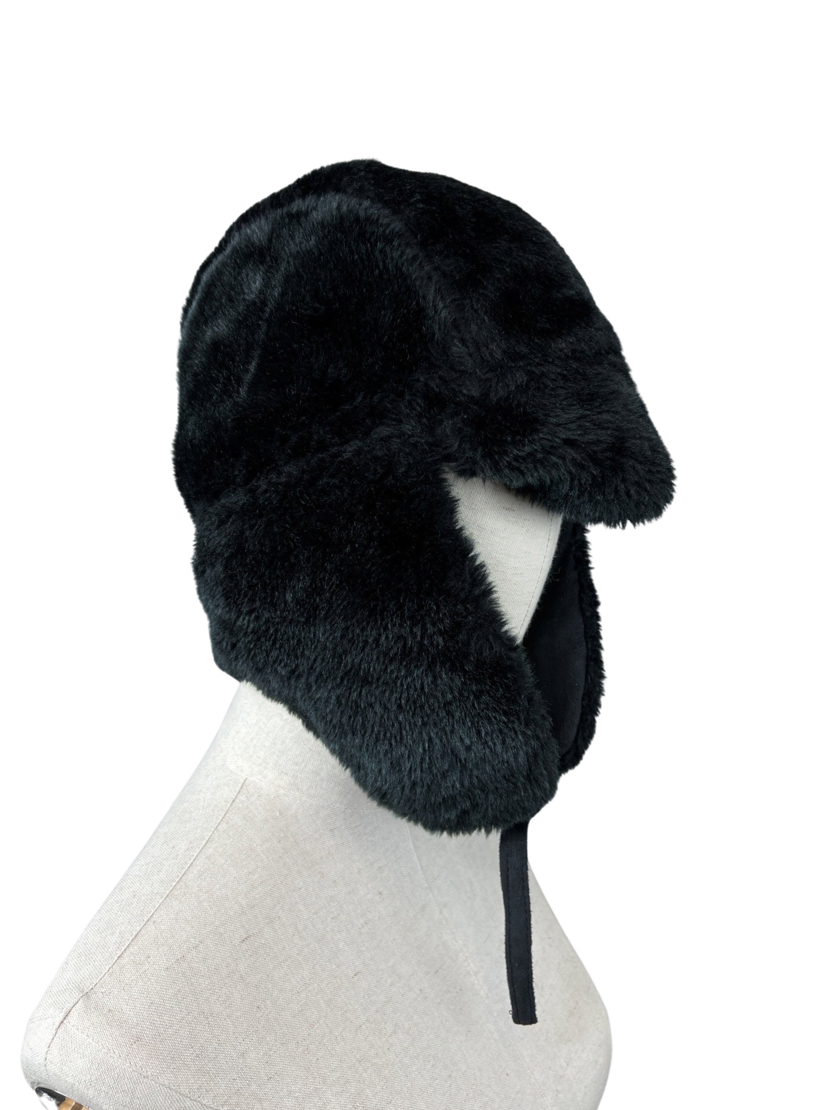 Vintage Y2K Faux Fur Black Reversible Ushanka Hat Floppy Ears Size ONE SIZE - 3 Thumbnail