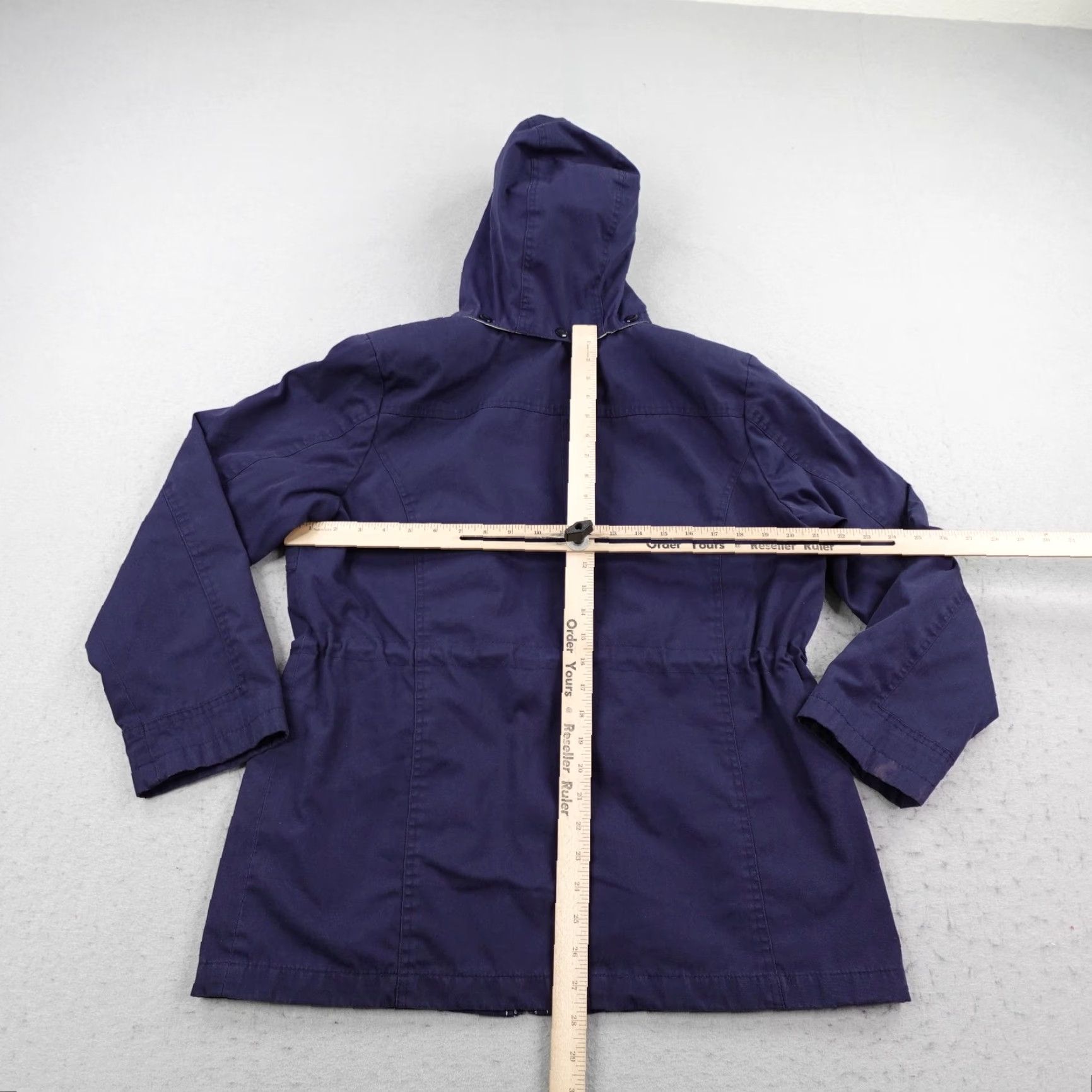Mackintosh Mackintosh New England Jacket Womens Medium Blue Padded Shoulders Field Coat Jacket/Coat Mid-Length Size M / US 6-8 / IT 42-44 - 6 Thumbnail