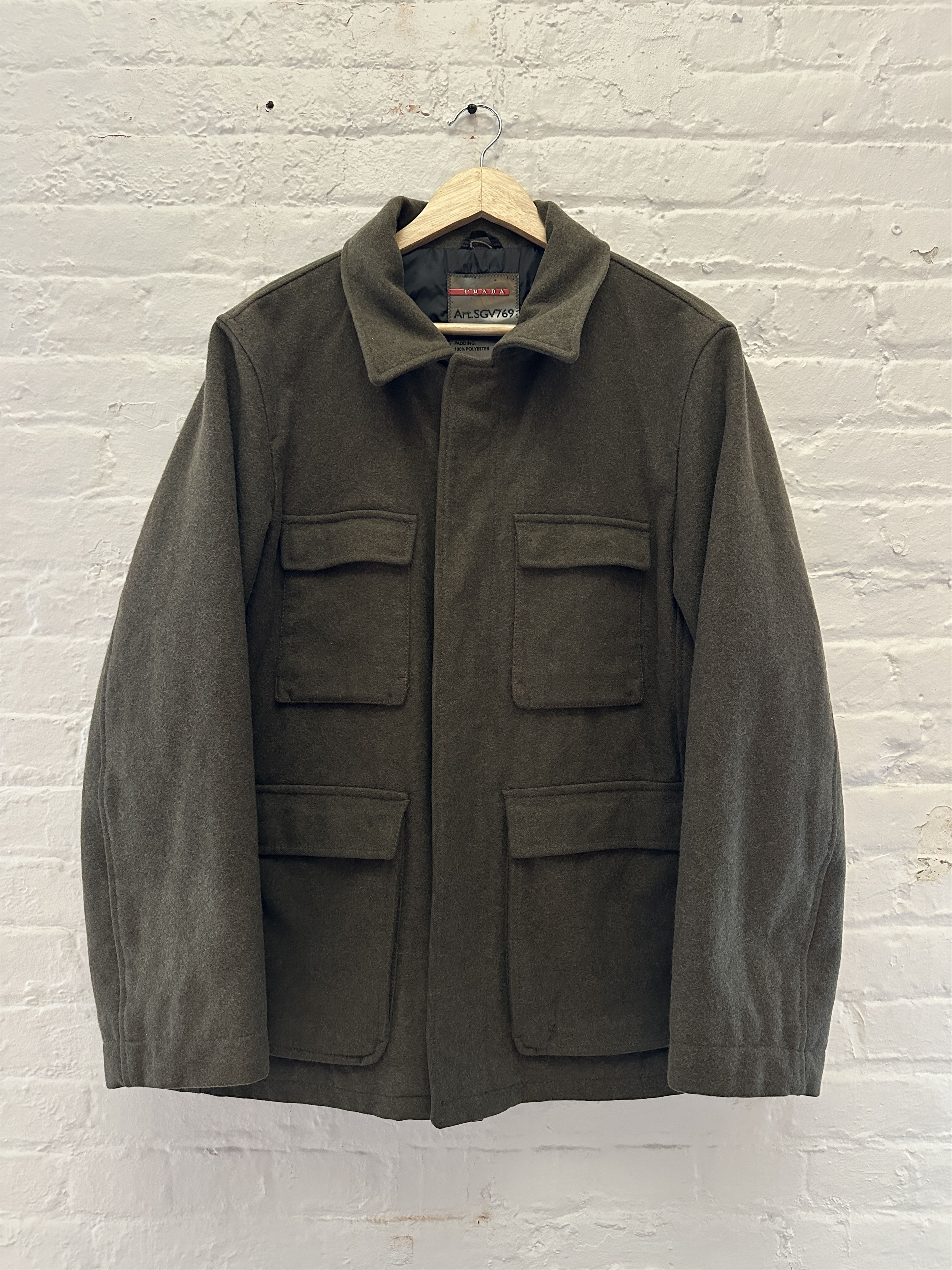 Prada Prada Wool Jacket in olive, 54 (L-XL) Size US L / EU 52-54 / 3 - 1 Thumbnail