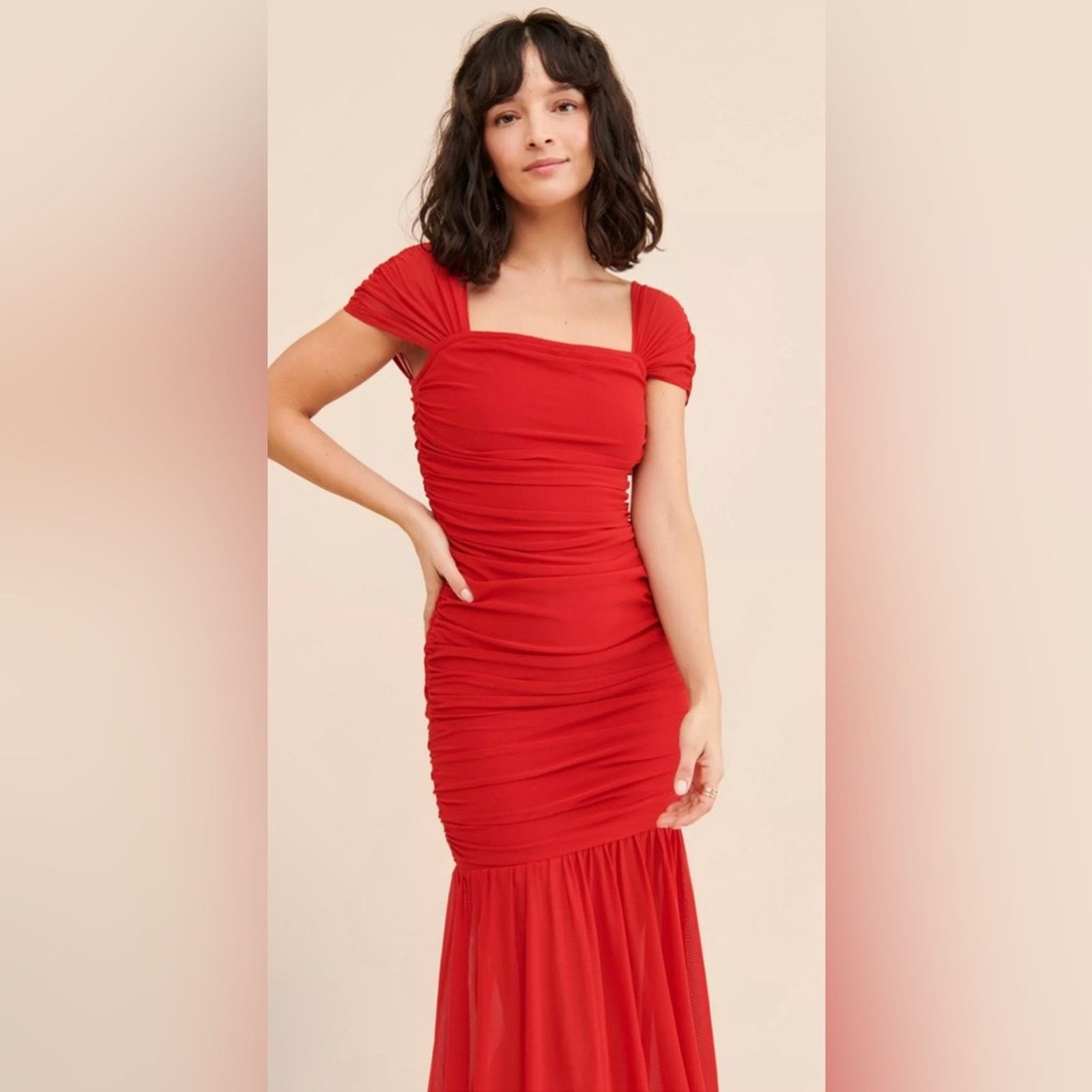 ELLIATT NWT Elliatt $285 Elegant Red Ruched Evening Dress Size S Size S / US 4 / IT 40 - 4 Thumbnail