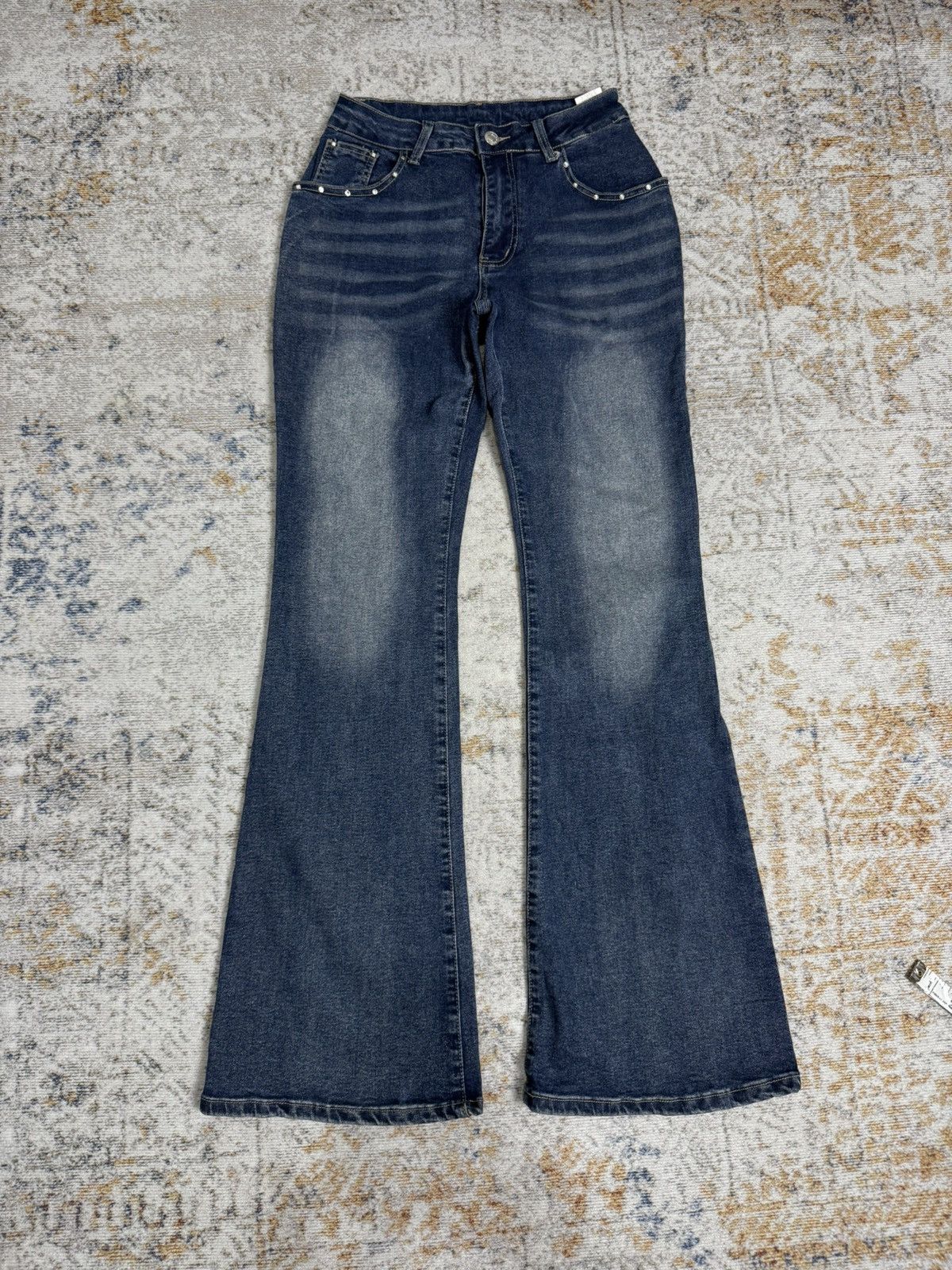 Tornado Mart Romwe y2k skull art style denim pants Size 25" / US 0 / IT 36 - 3 Thumbnail