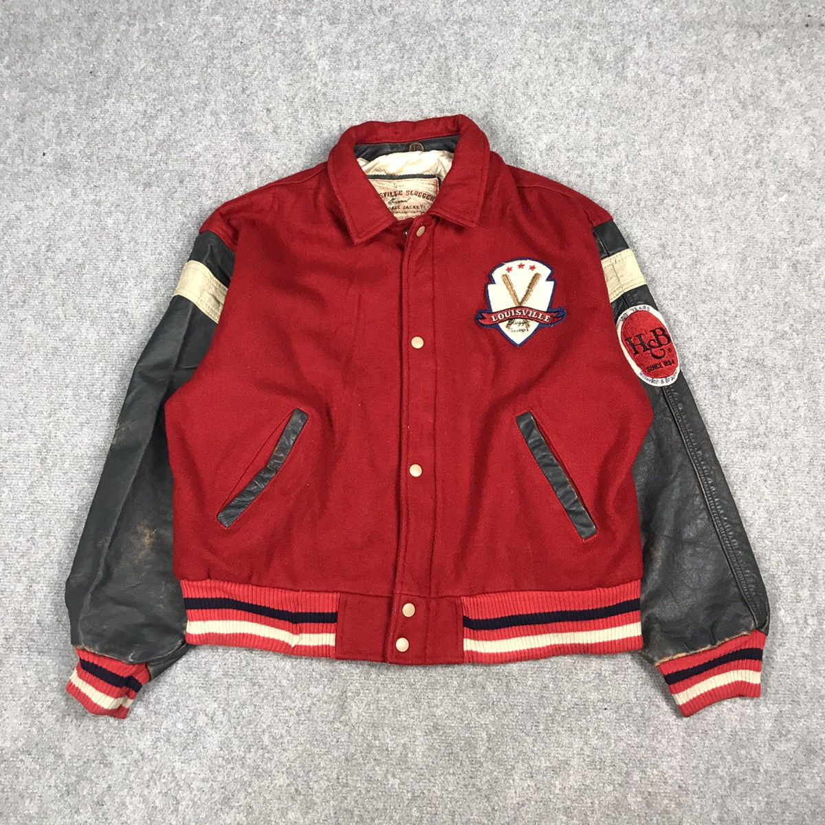 Vintage OG LOUISVILLE SLUGGER BASEBALL VARSITY JACKET Size US L / EU 52-54 / 3 - 2 Thumbnail