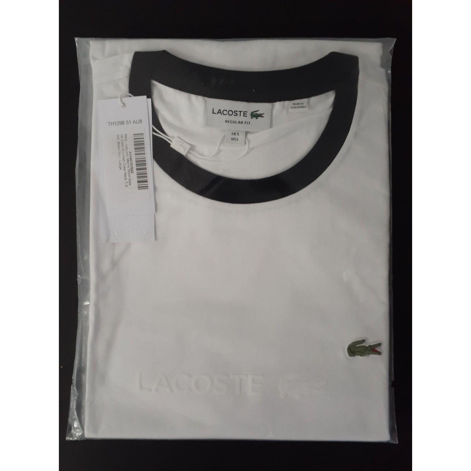 Lacoste Lacoste Mens Short Sleeve Color Blocked Crew Neck T-Shirt L Size US L / EU 52-54 / 3 - 2 Thumbnail