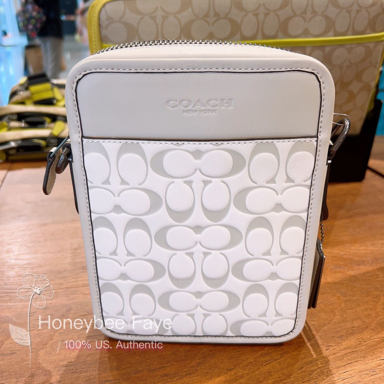 image of Coach Sullivan Crossbody In Signature Leather in Nickel/Chalk/Steam, Men's