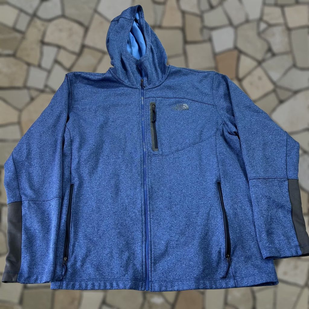 The North Face The North Face Jacket Mens XL Blue Hooded Full Zip Softshell Hiking Outdoor Size US XL / EU 56 / 4 - 1 Thumbnail