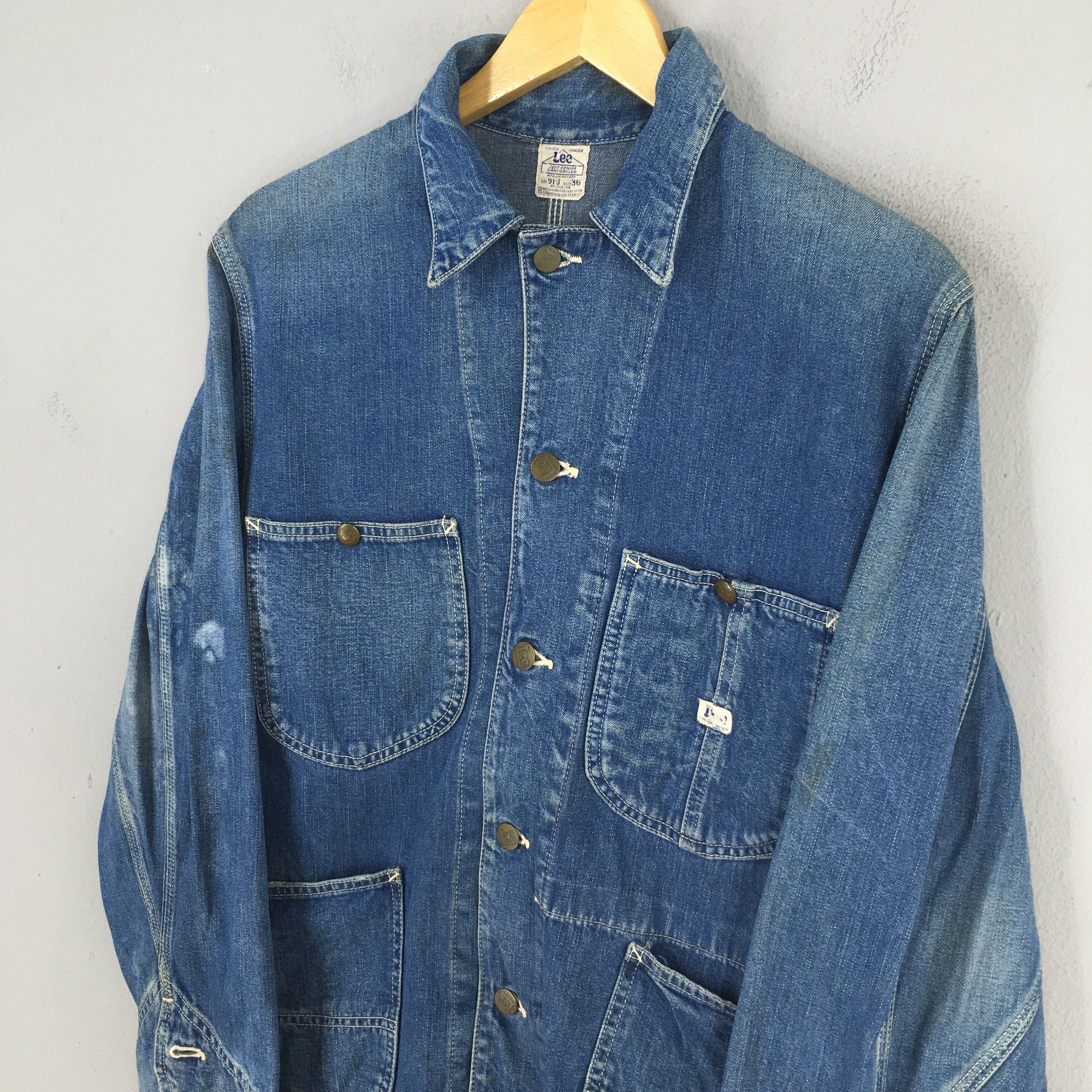 Lee Vintage 1990's Lee Sanforized Denim Worker Jacket M Size US M / EU 48-50 / 2 - 4 Thumbnail