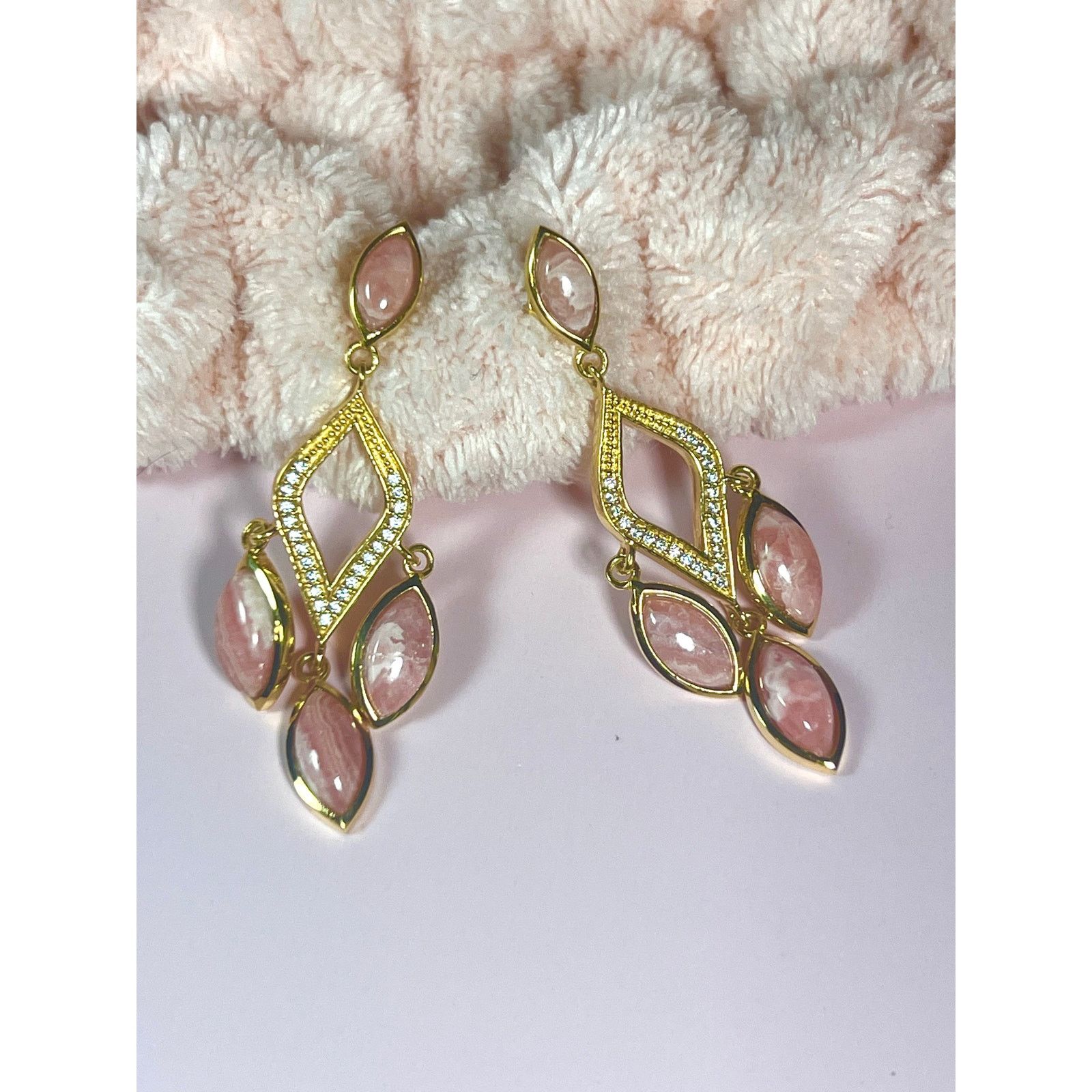 Jewelry Hespera Rhodochrosite Earrings in Pink, Women's
