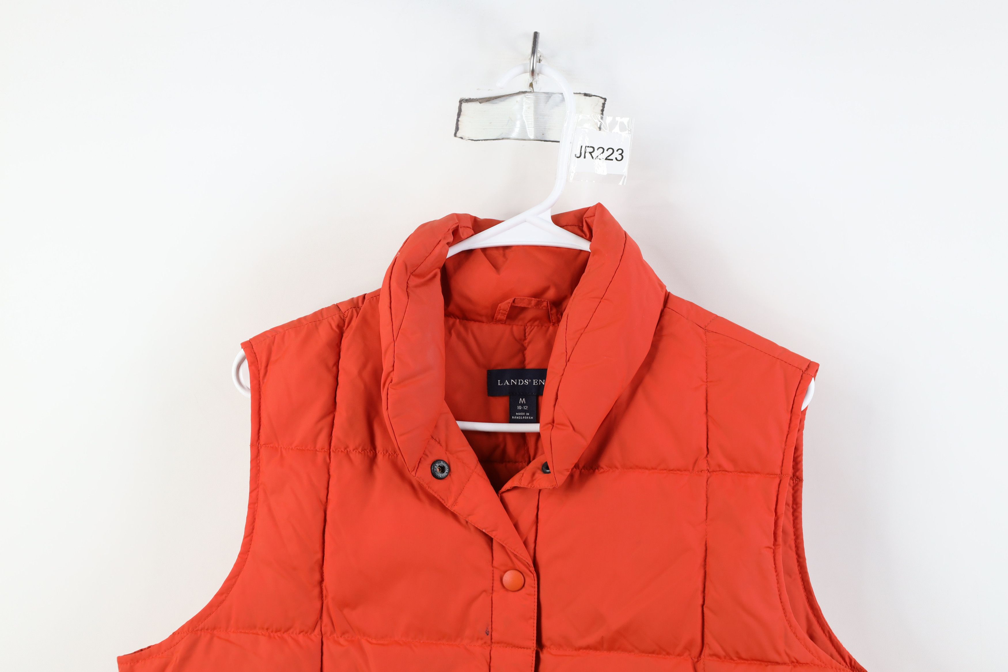 Lands' End Vintage Lands End Duck Down Puffer Vest Jacket Orange Size M / US 6-8 / IT 42-44 - 2 Thumbnail