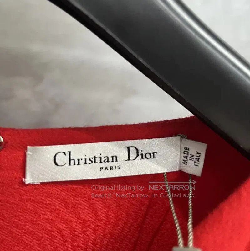 Dior Dior Red Cotton Dress for Women Size S . Size S / US 4 / IT 40 - 2 Thumbnail