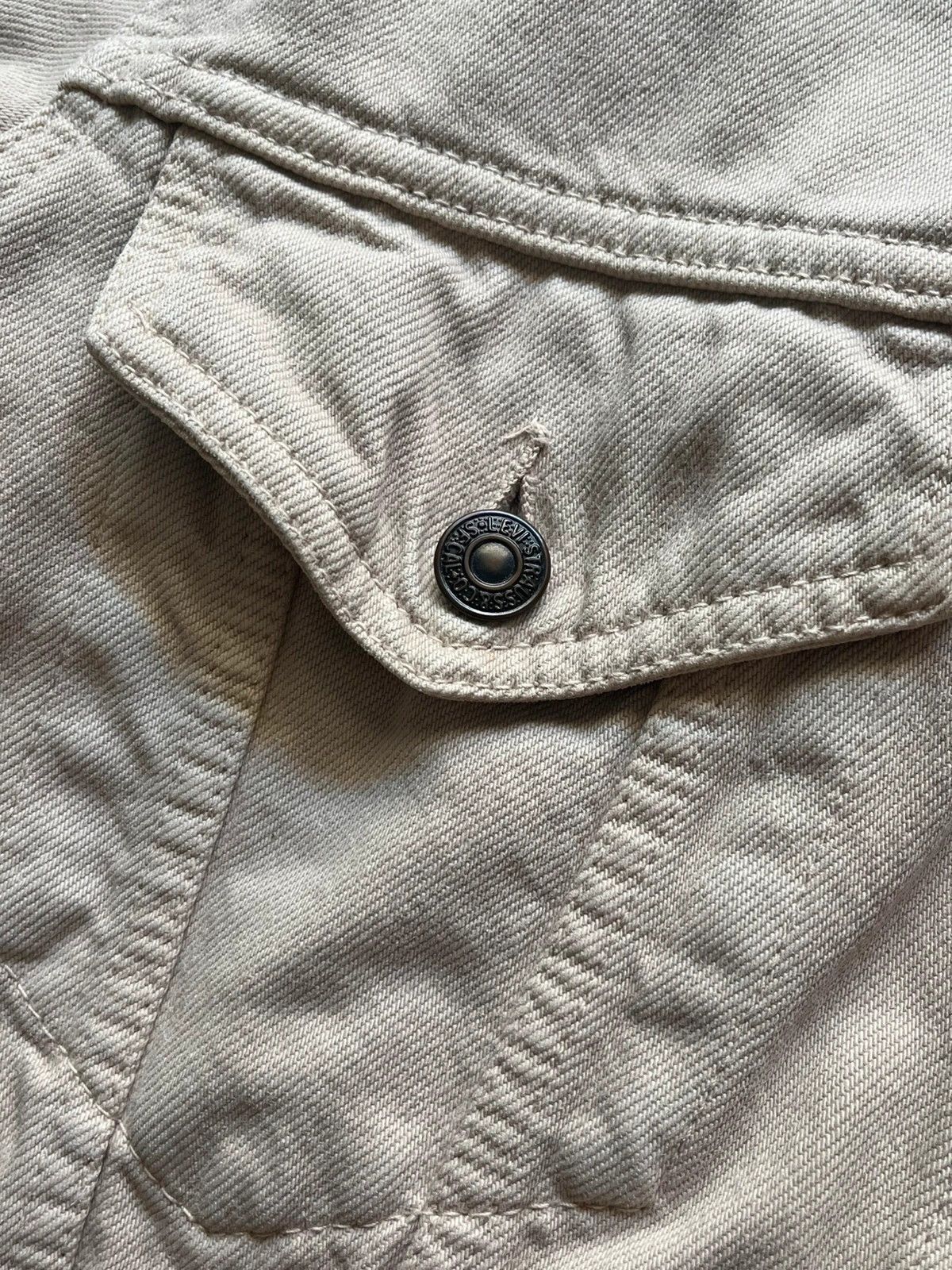 Levi's Levi’s 70503 02 Sz L Denim Jacket Beige Vintage 1997 Rare Size US L / EU 52-54 / 3 - 9 Thumbnail