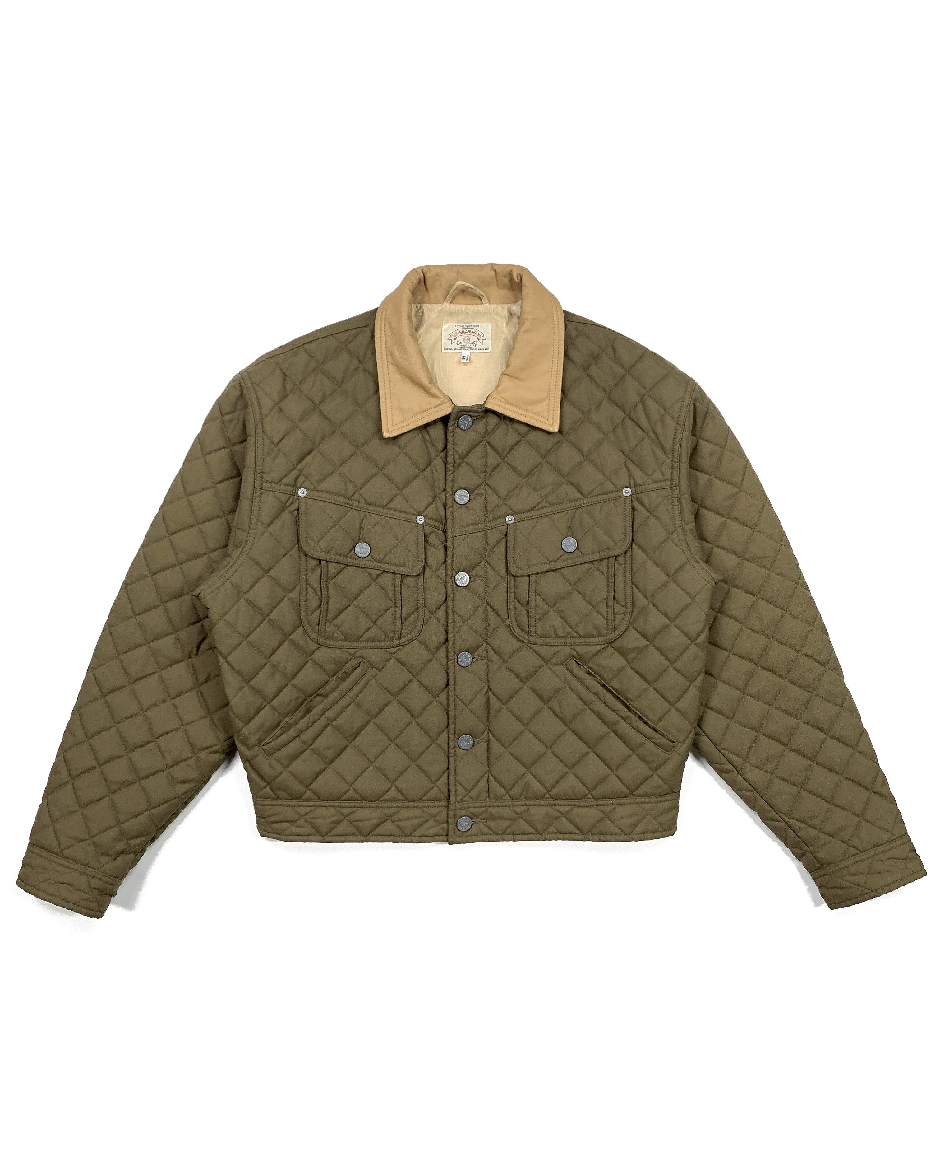 Armani 90s Quilted Nylon Trucker Jacket Size US M / EU 48-50 / 2 - 1 Thumbnail