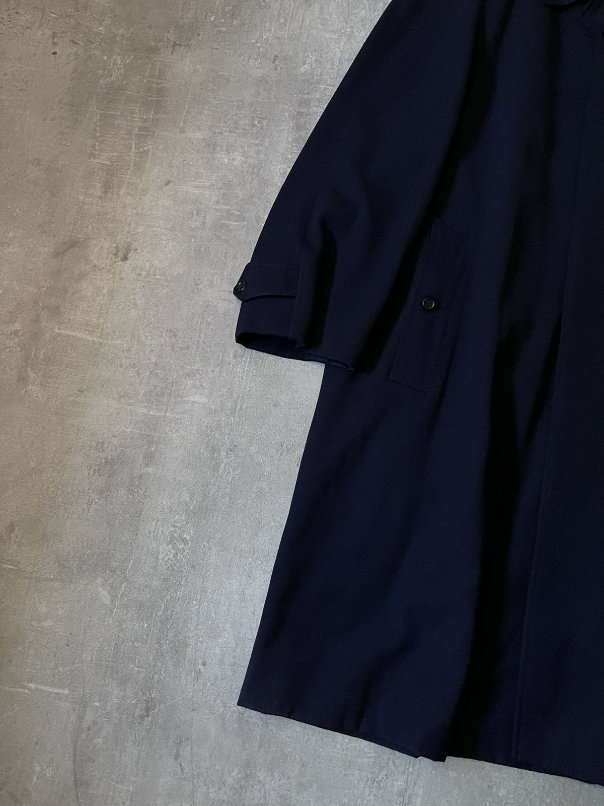Burberry Burberrys Vintage Wool Long Coat Navy 90s Size US L / EU 52-54 / 3 - 4 Thumbnail
