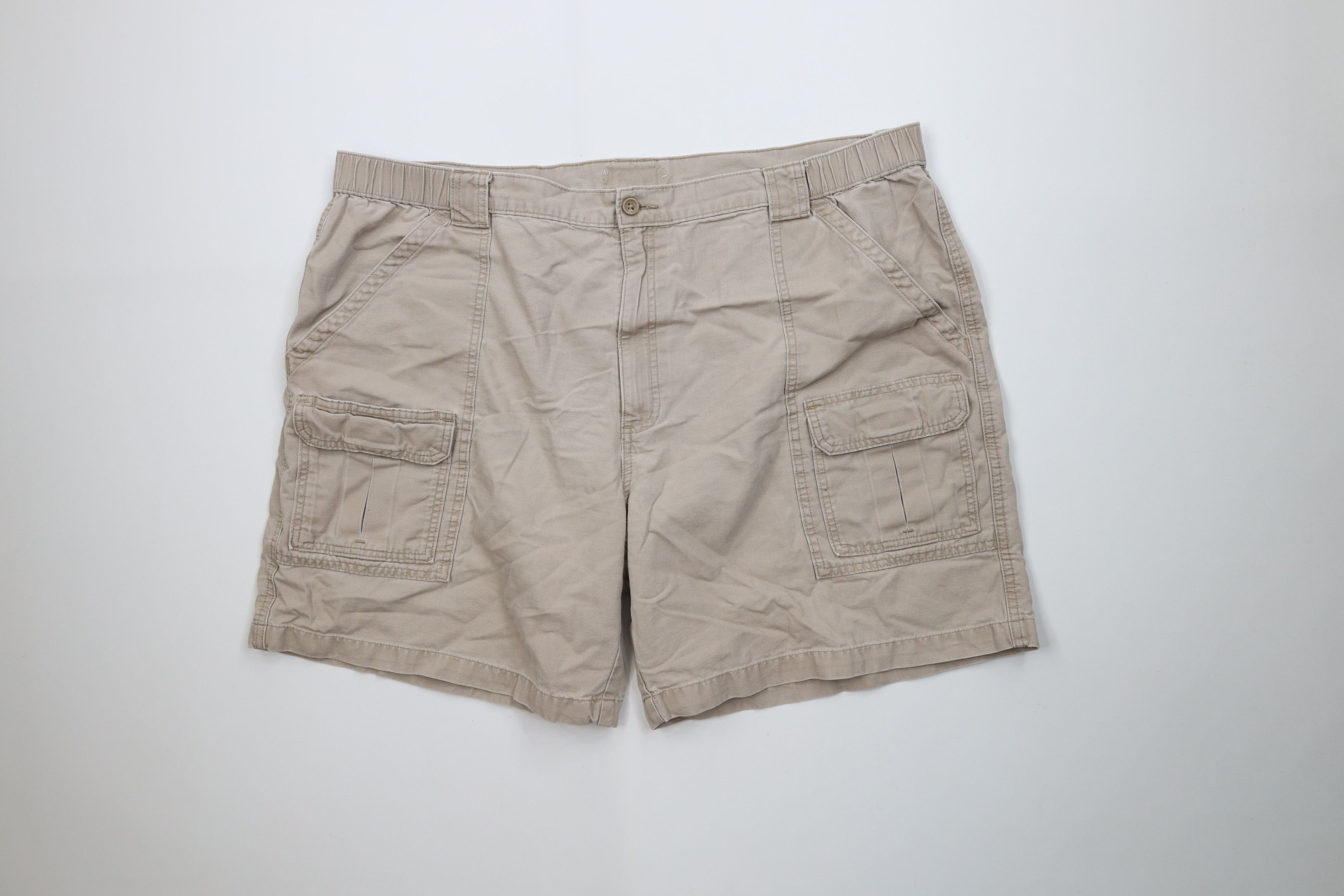 Vintage Vintage 90s Streetwear Above Knee Canvas Cargo Shorts Size US 44 / EU 60 - 1 Thumbnail