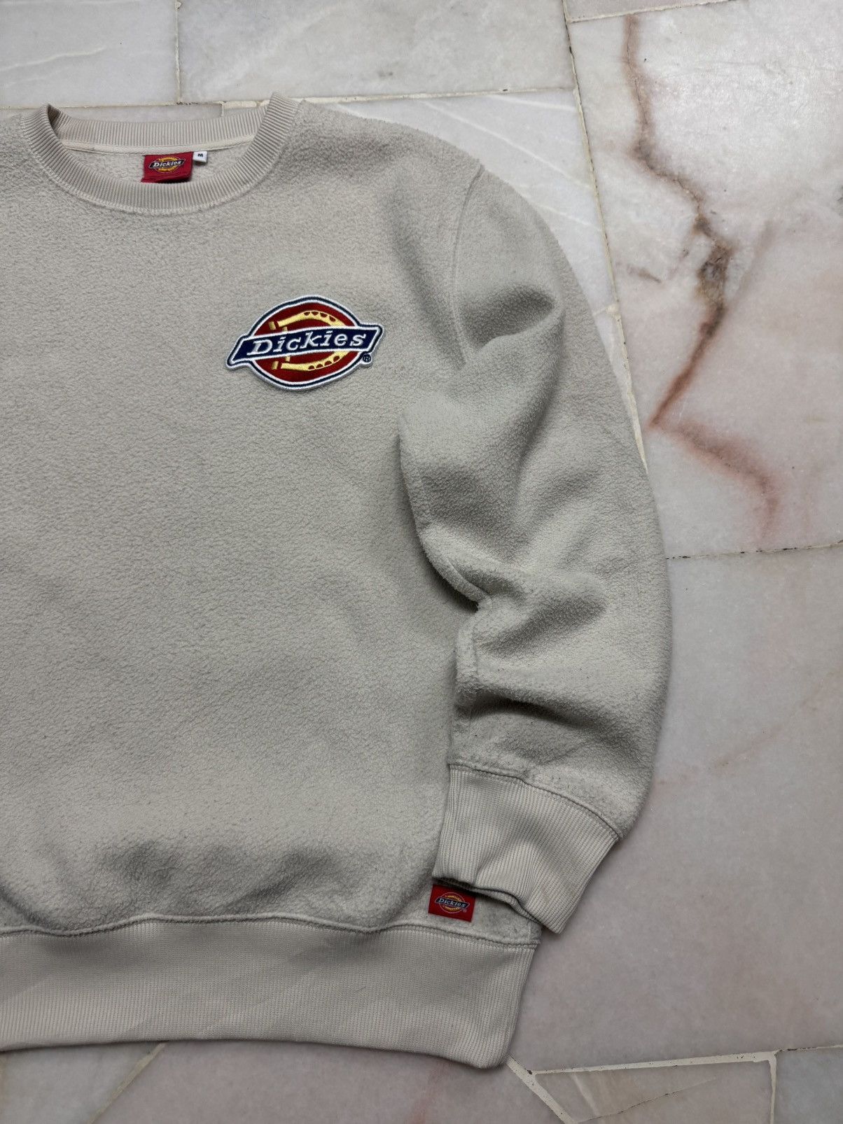 Dickies VINTAGE Y2K DICKIES SHERPA SWEATSHIRT PATCHER CREAM Size US M / EU 48-50 / 2 - 5 Thumbnail