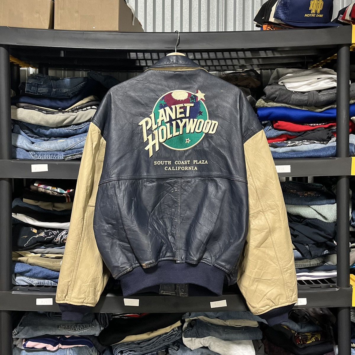 Planet Hollywood Vintage 90s Planet Hollywood California Leather Jacket XL Size US XL / EU 56 / 4 - 1 Thumbnail