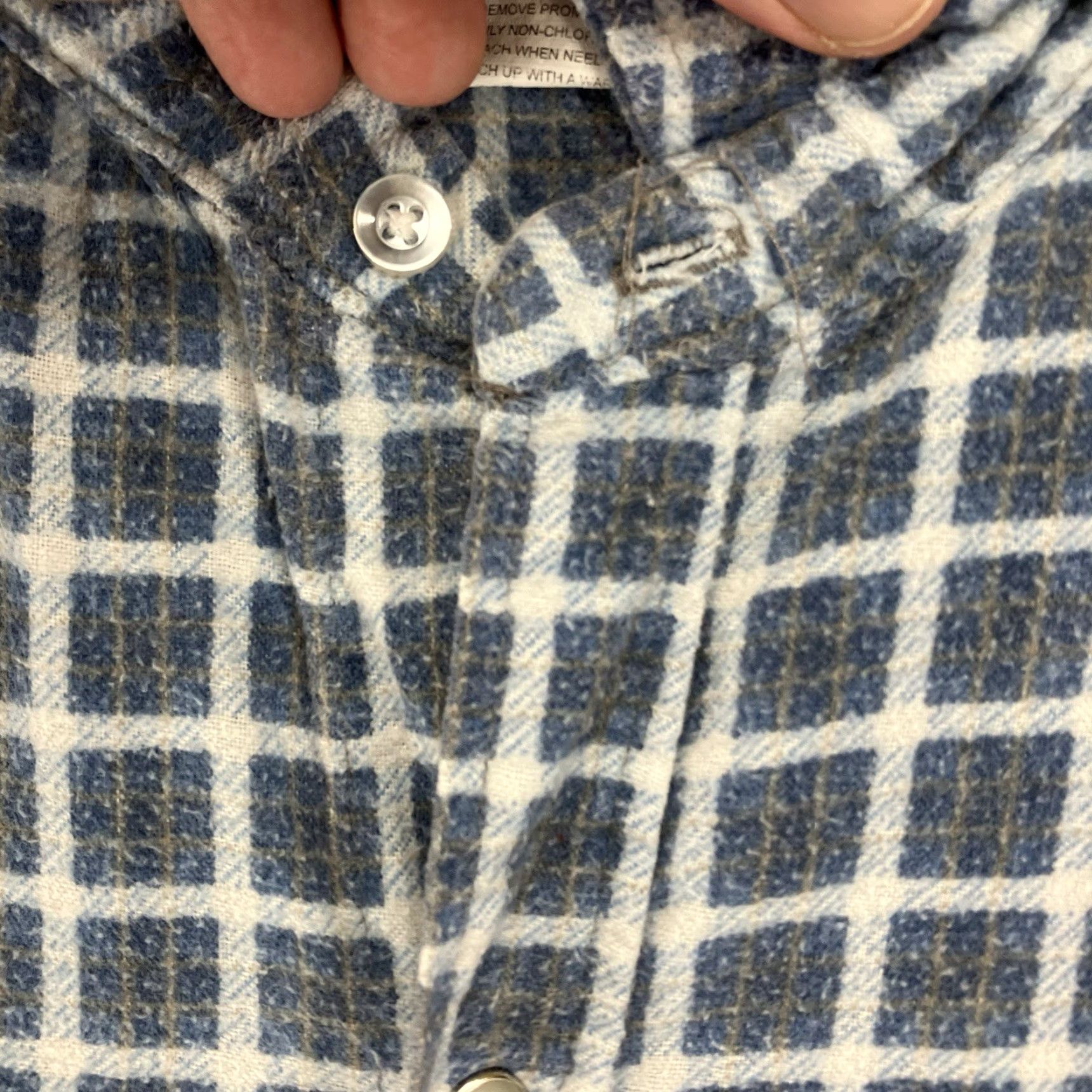 Haband VINTAGE Haband Pearl Snap Flannel Shirt Medium Blue Check Grunge Casual Mens Size US M / EU 48-50 / 2 - 7 Thumbnail