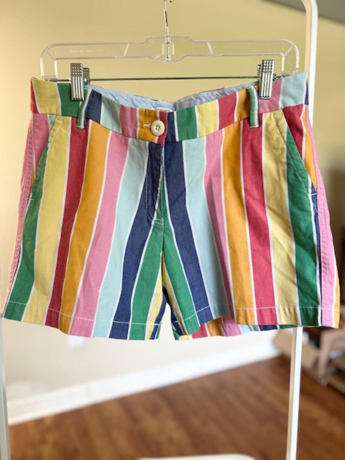 Other Crown & Ivy Multicolor Striped Shorts Size 6 Size 28" / US 6 / IT 42 - 1 Thumbnail