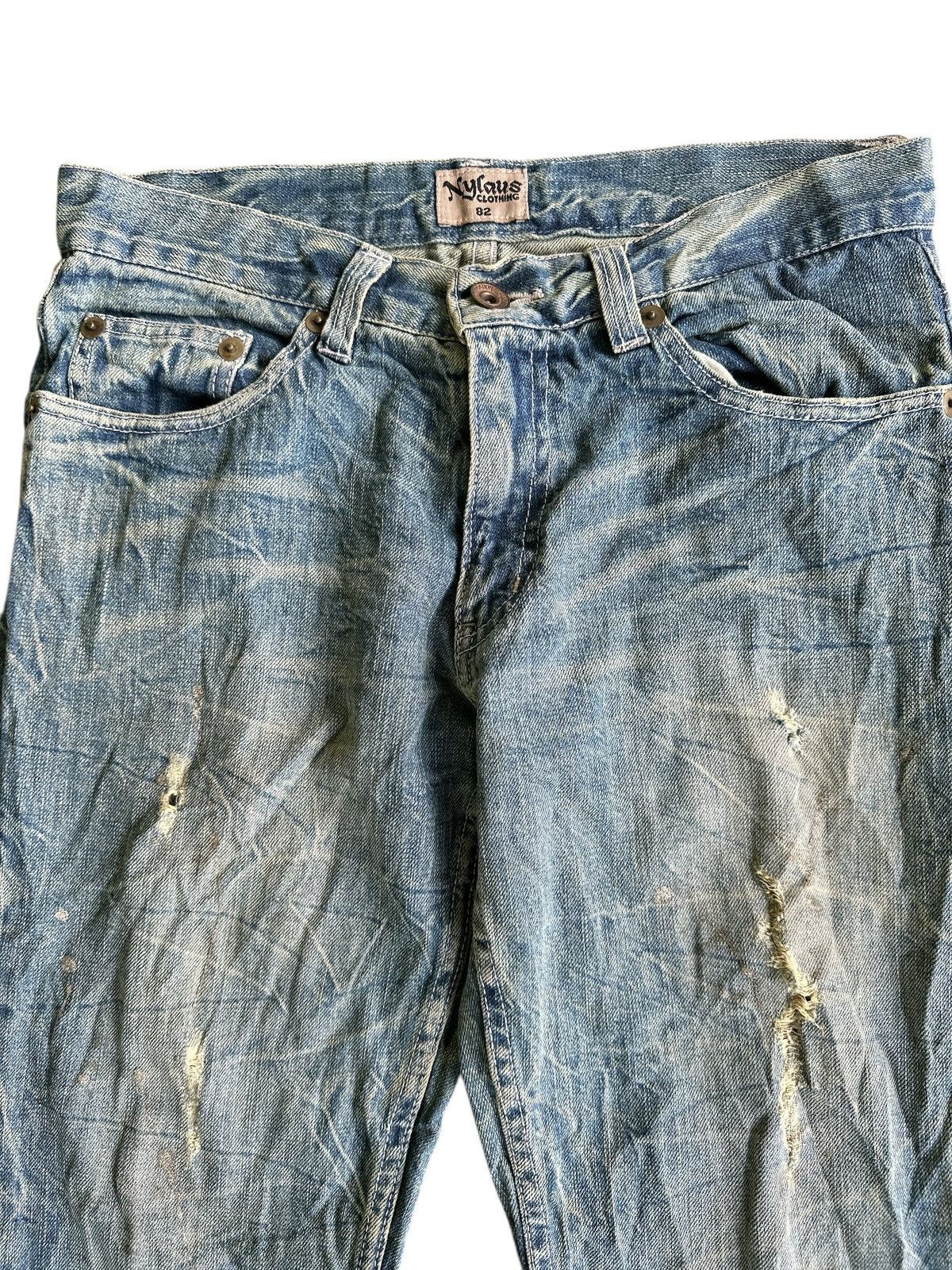 Japanese Brand Flare 🎌💥 Nylaus Clothing Bootcut BlueWashed 🎌💥 Size US 32 / EU 48 - 4 Thumbnail