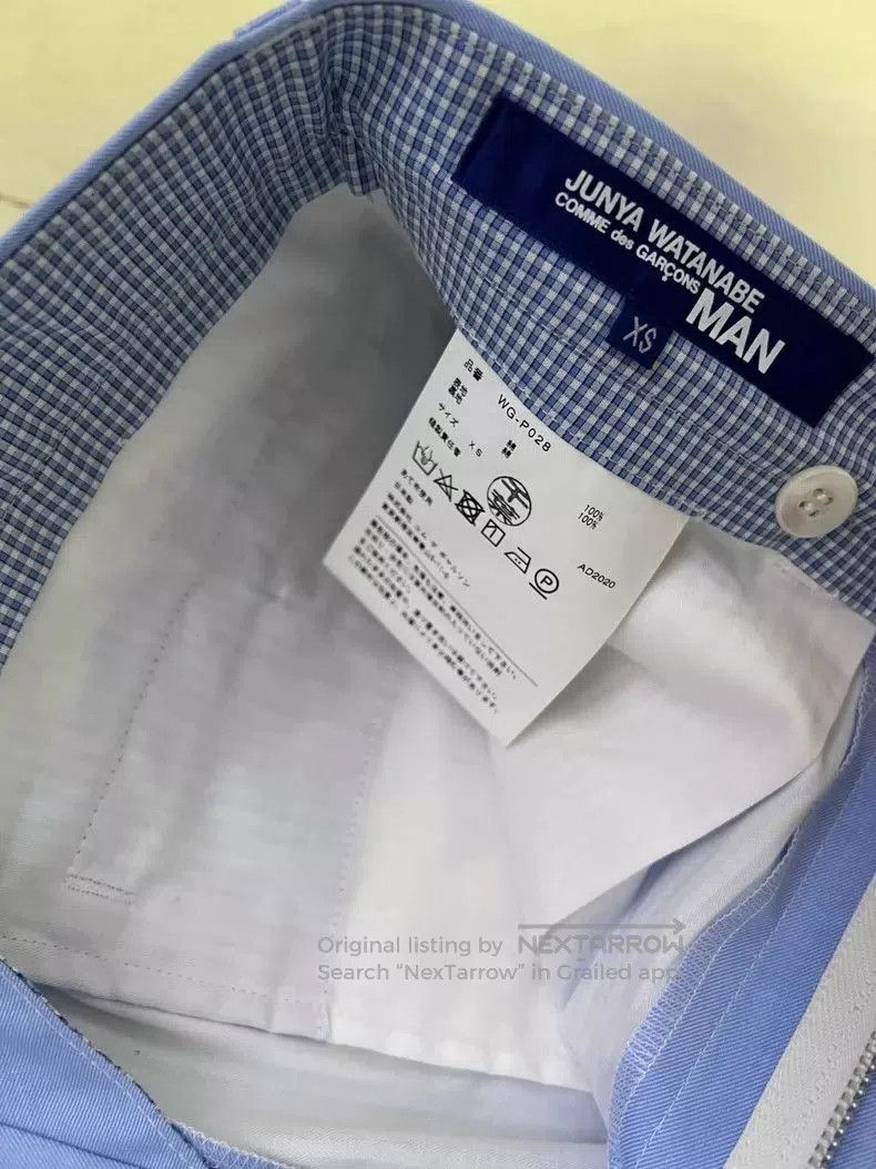 Junya Watanabe CDG Junya Watanabe Blue Chino Pants 2020. Size US 26 / EU 42 - 2 Thumbnail