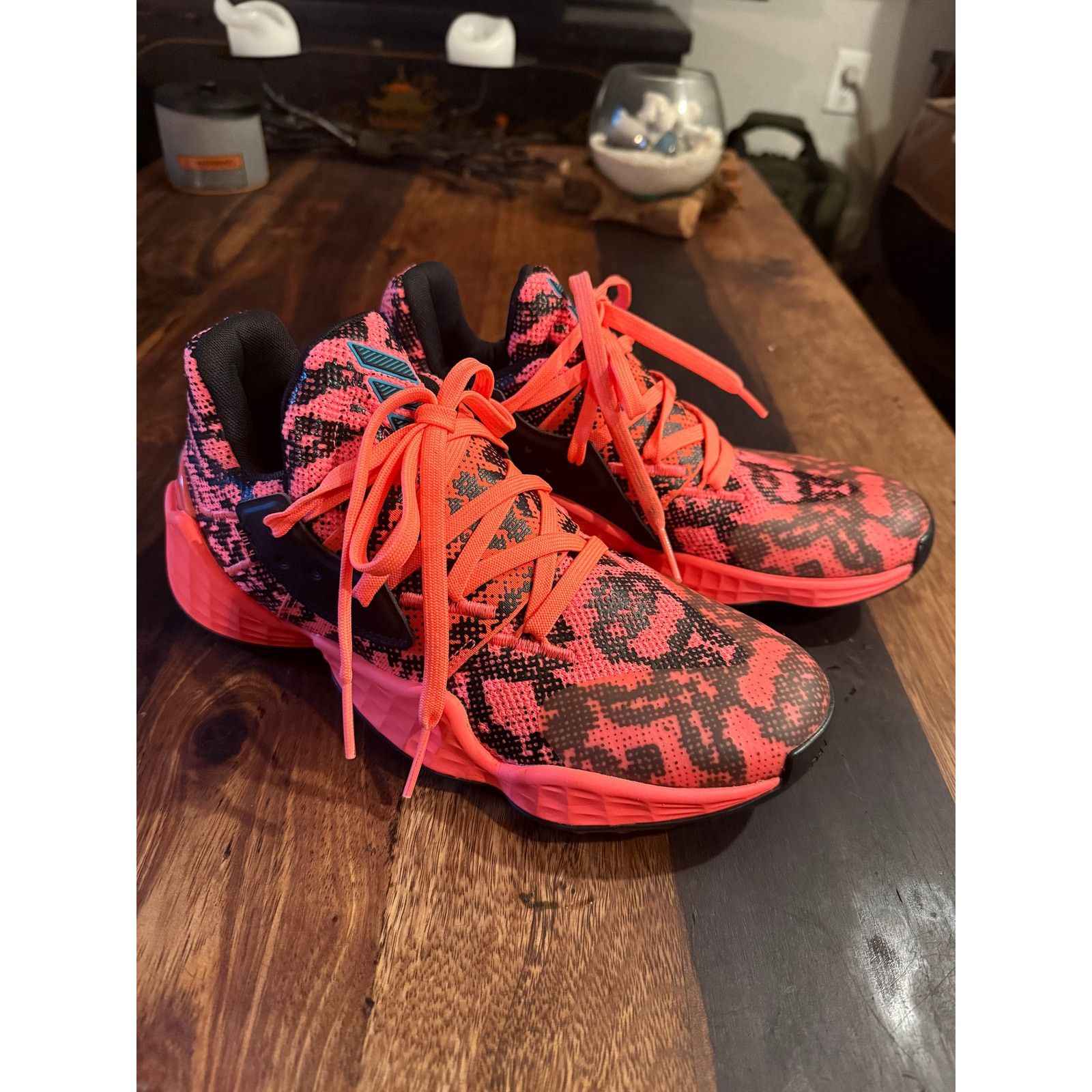 Adidas Adidas Harden Vol 4 Signal Coral Basketball Shoes Men's 7.5 Size US 7.5 / EU 40-41 - 3 Thumbnail